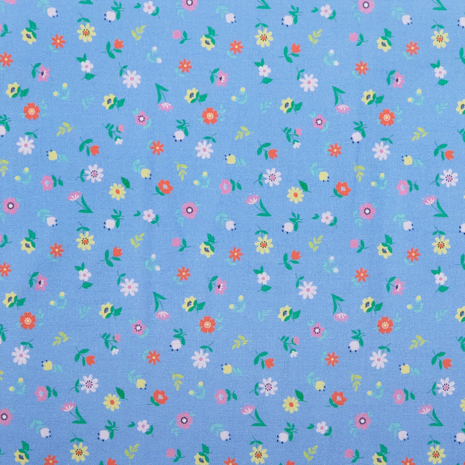 Love Grows Here - Sweet Flowers Periwinkle 2 Yard Cut - Image 2