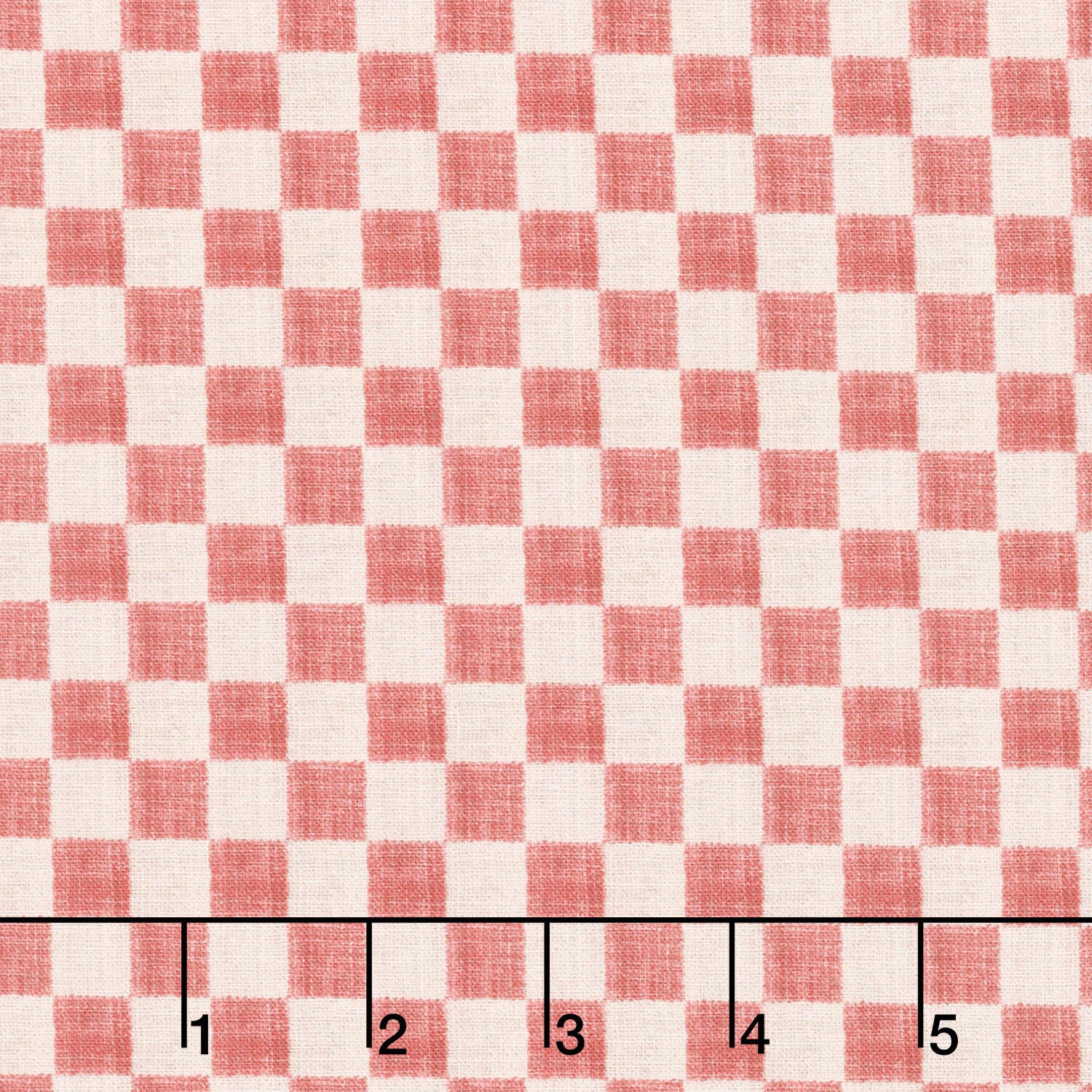 Love Letters - Check Red Yardage - Image 2