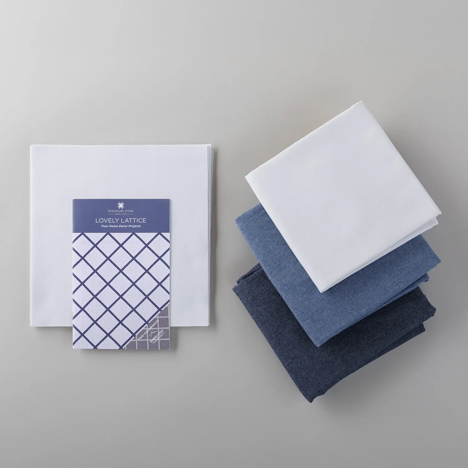 Lovely Lattice Fabric Kit - Chambray - Image 2