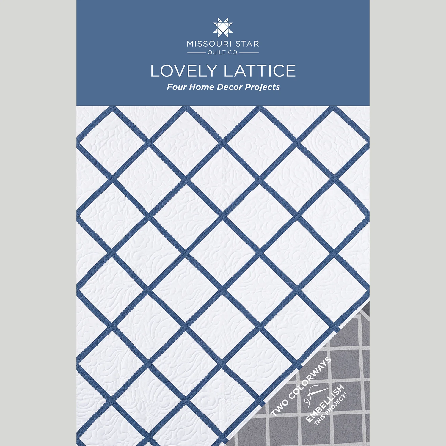 Lovely Lattice Fabric Kit - Chambray - Image 5