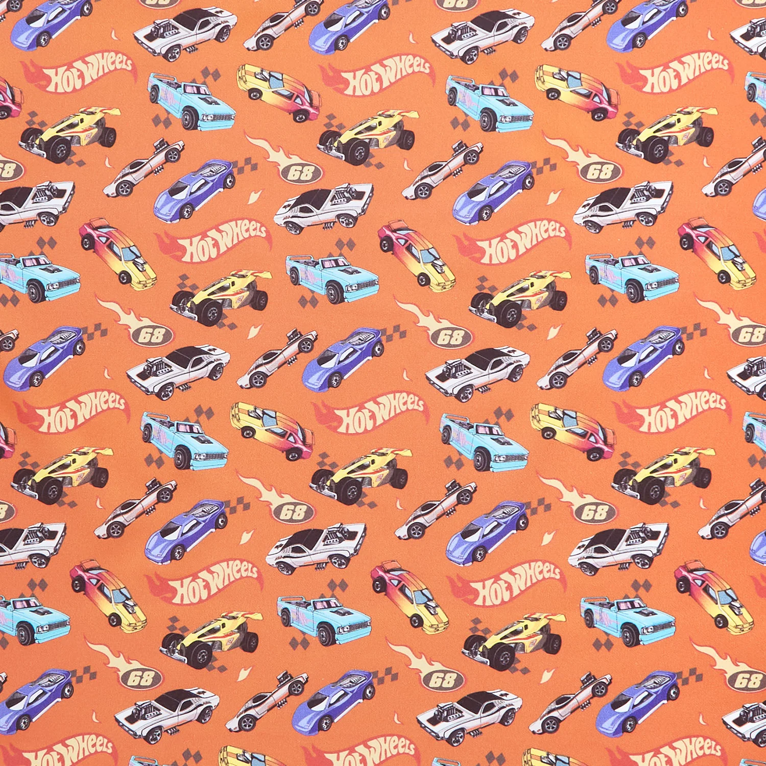 Made to Race - Car Race Orange Yardage