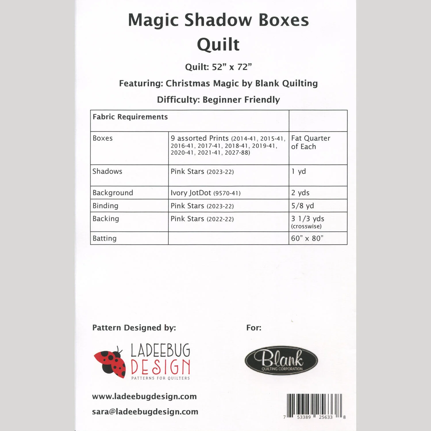 Magic Shadow Boxes Quilt Pattern - Image 2
