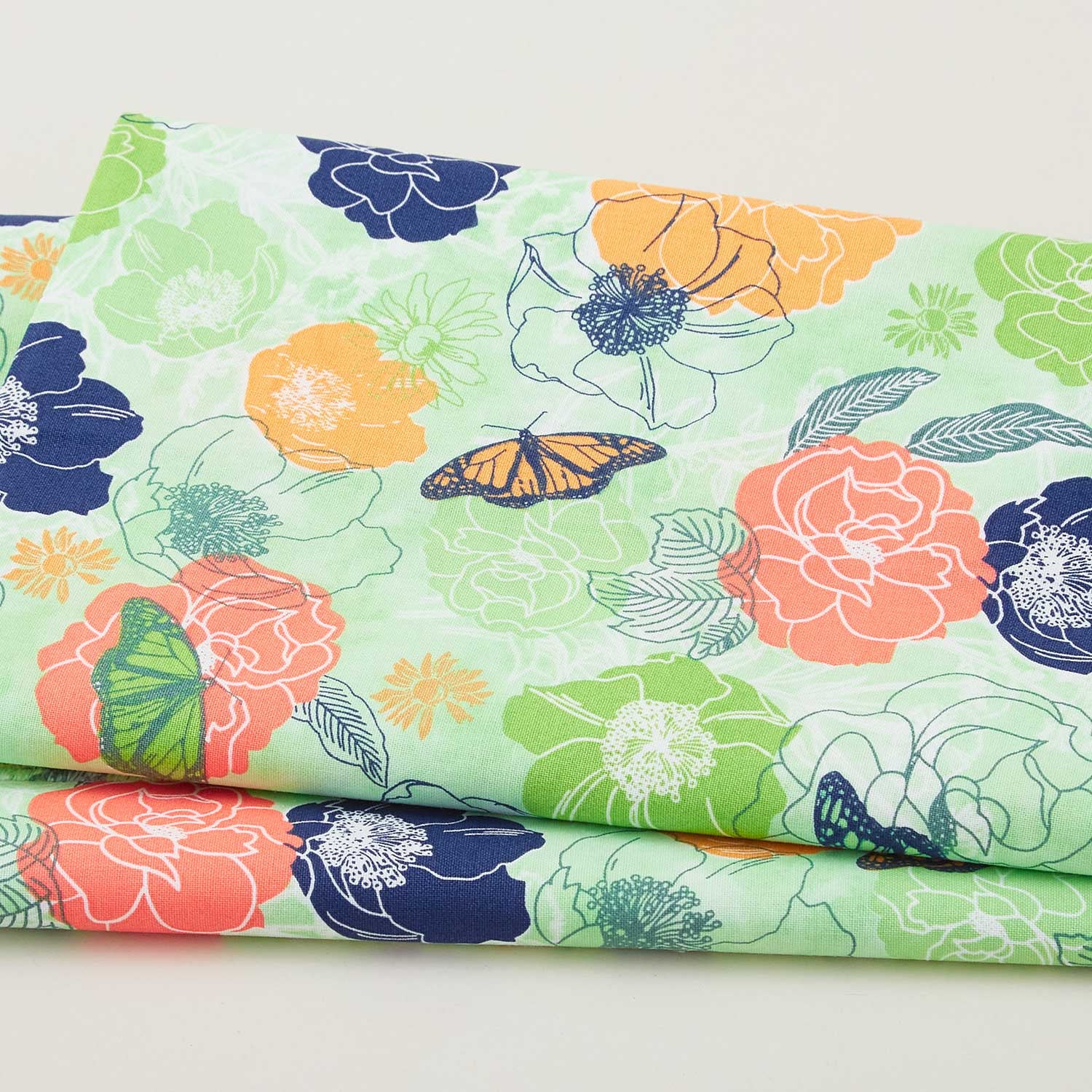 Makaya Favorites - Floral Green 2 Yard Cut