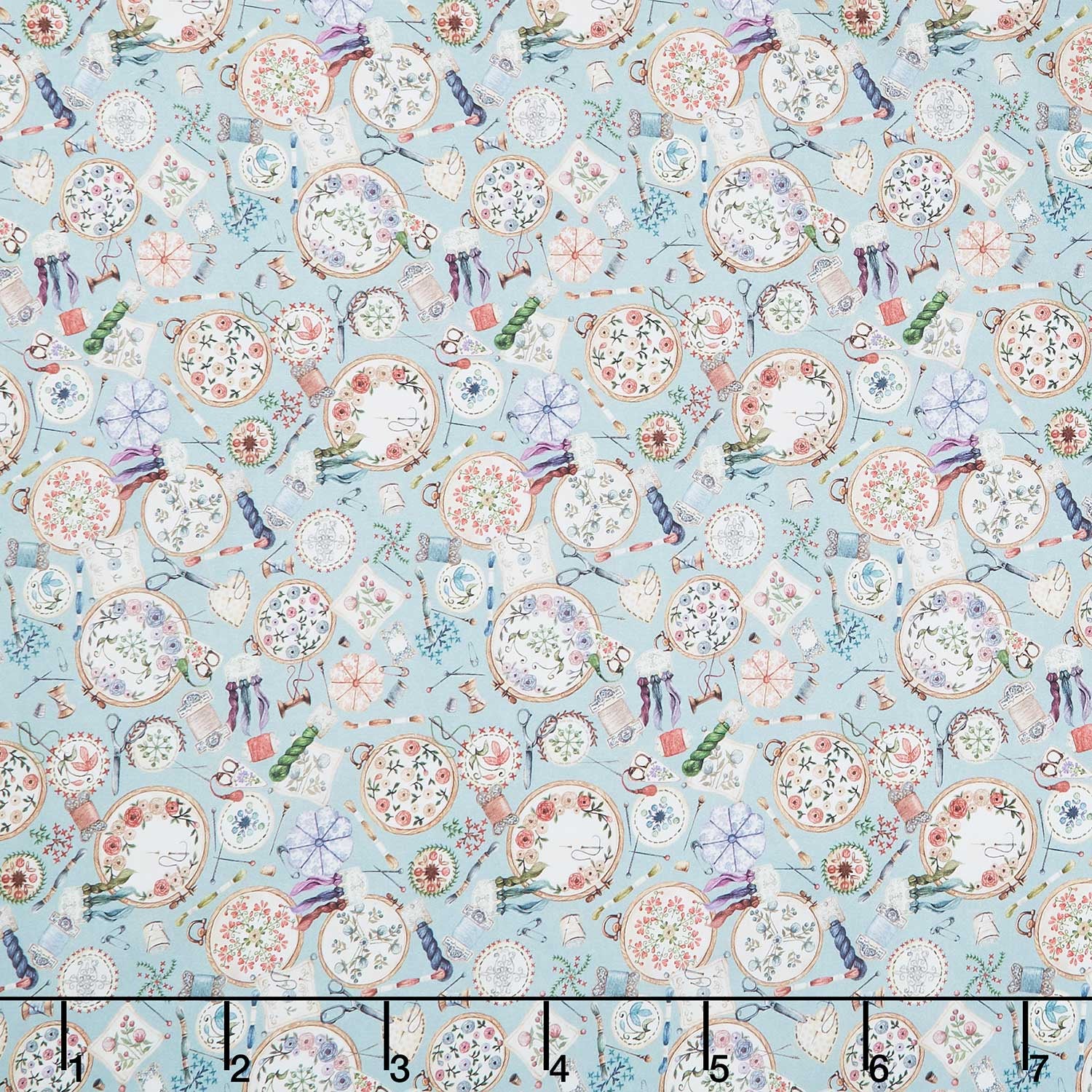 Make it Sew - Embroidery Prairie Sky Yardage