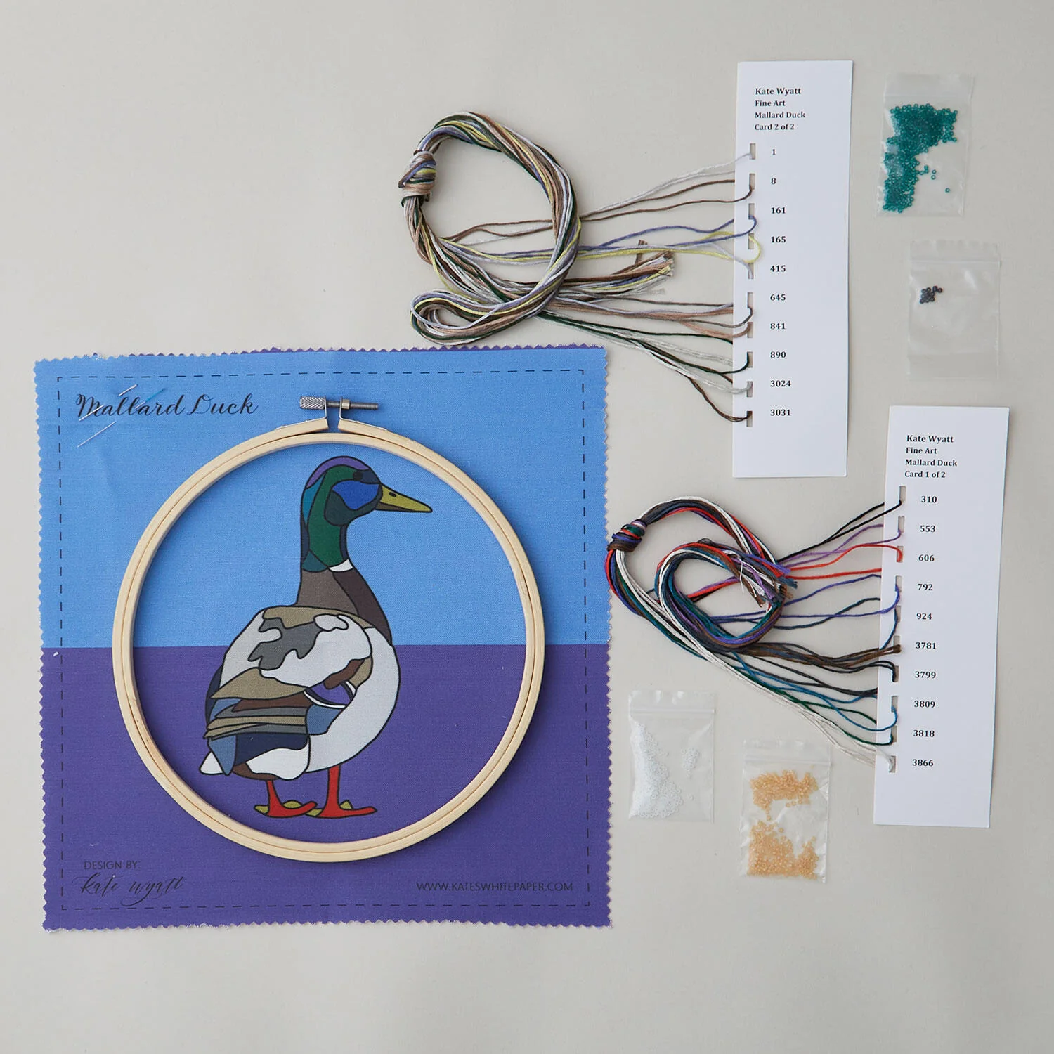 Mallard Duck Embroidery and Beadwork Kit - Image 3