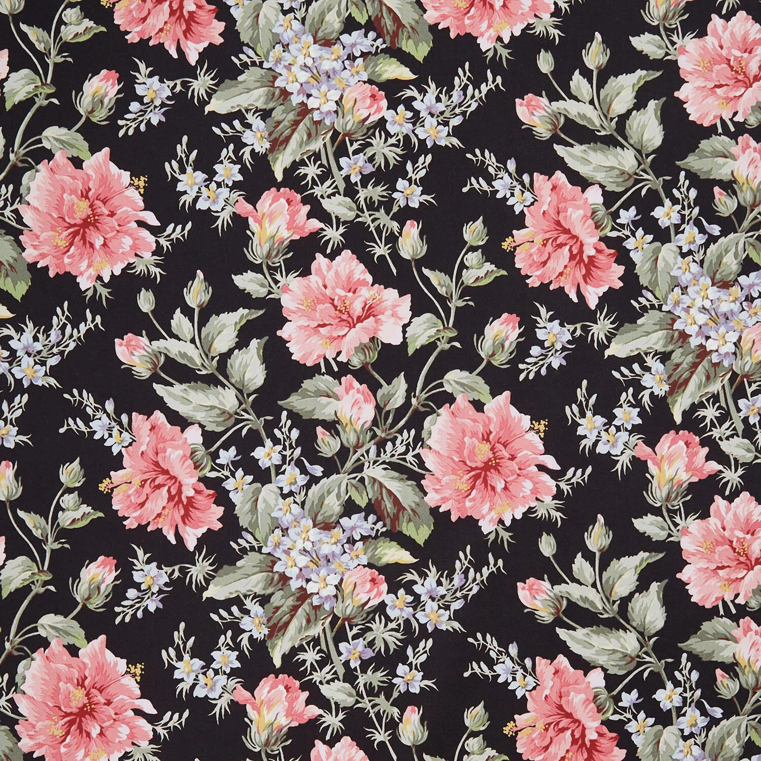 Marlowe - Main Floral Black Yardage