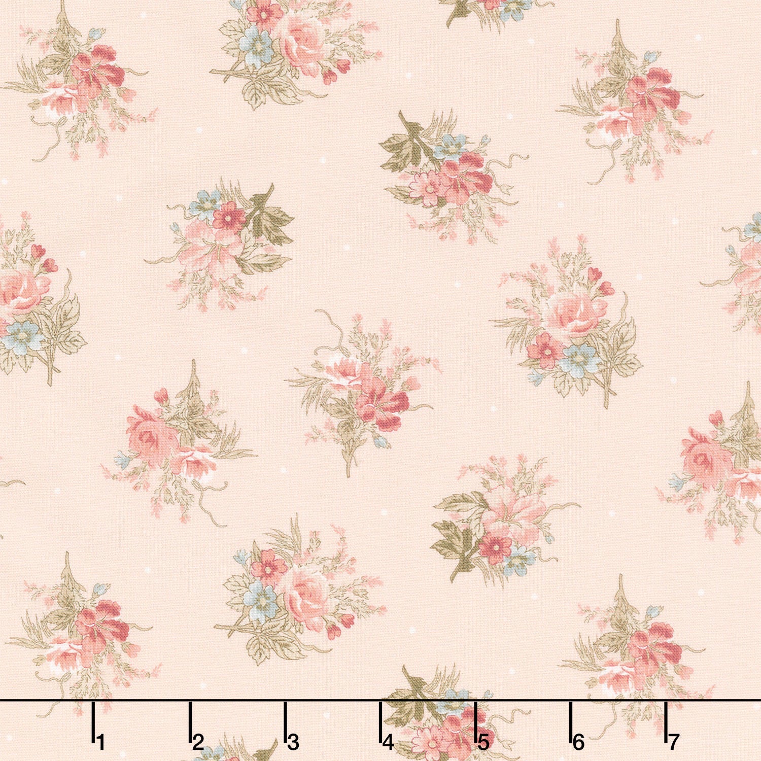 Meadow Blush - Small Bouquet Pink Yardage