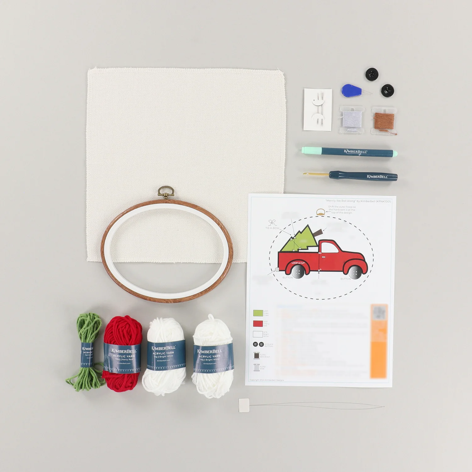 Merrily We Roll Along Punch Needle Hoop Kit - Image 3