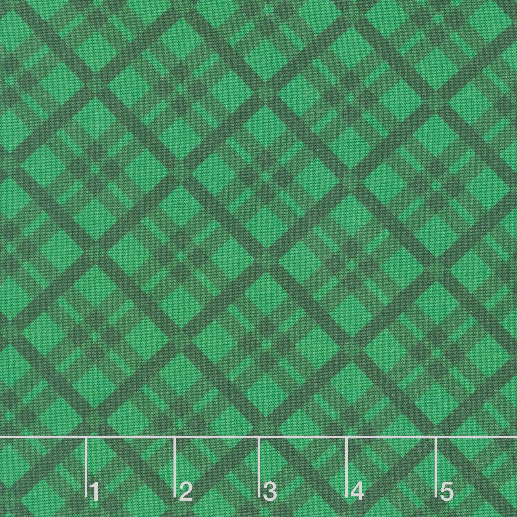 Merry Cats - Tartan Season Green Yardage