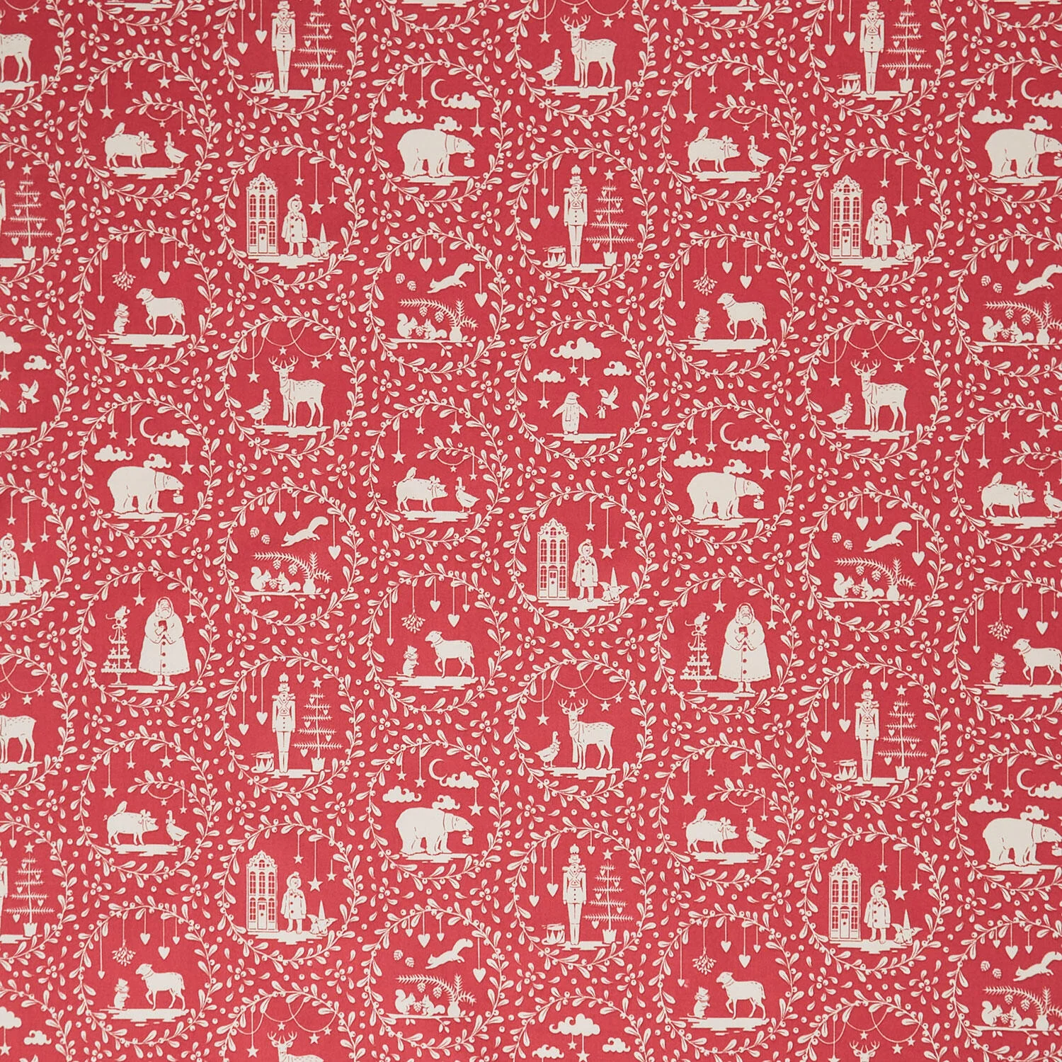 Merry Little Christmas - Paperscenes Burgundy Yardage