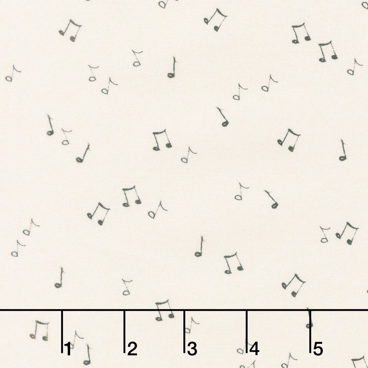 Merry Melody Allover Music Notes - Dark Ecru Yardage
