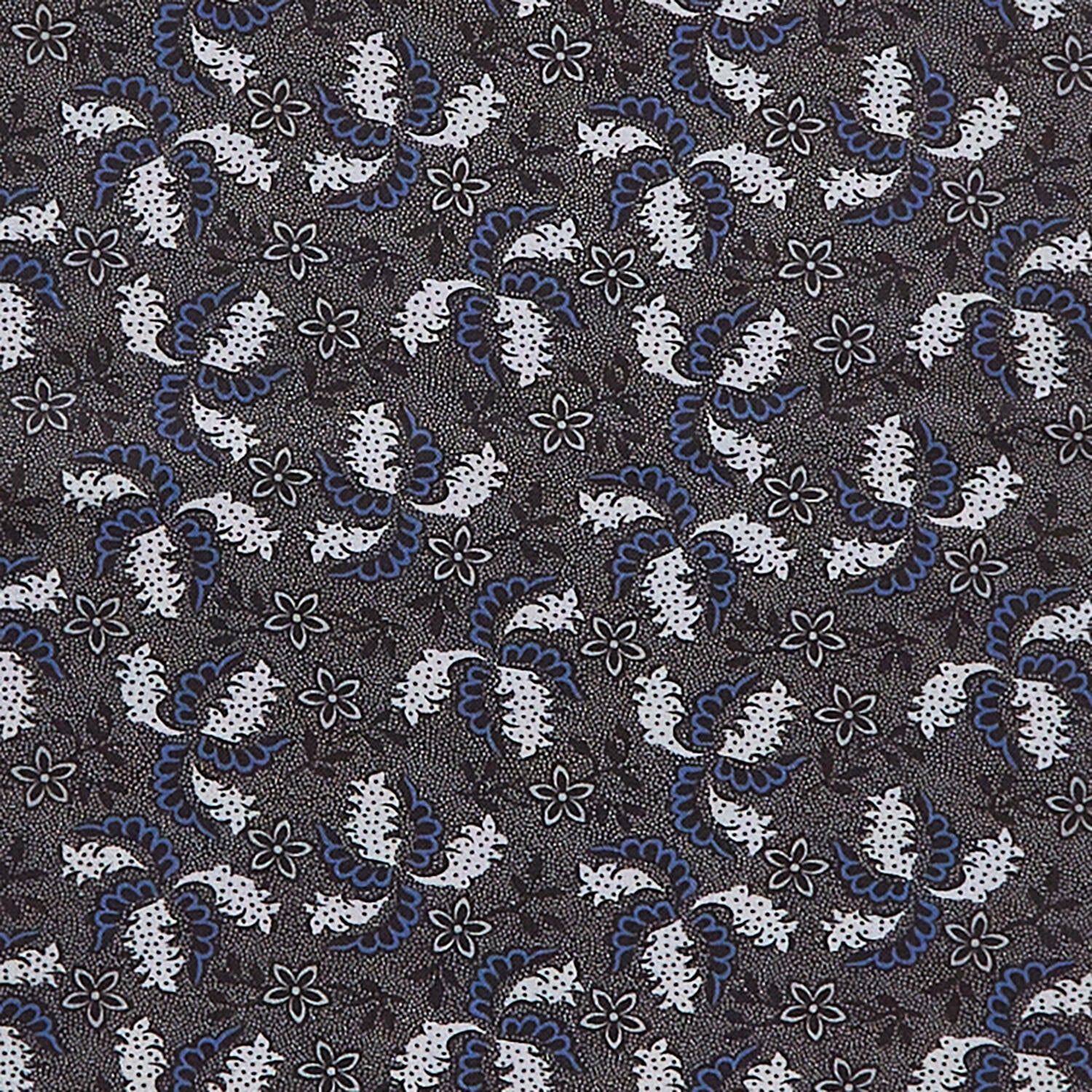 Meyer House Favorites - Charcoal Paisley Flower 2 Yard Cut - Image 2