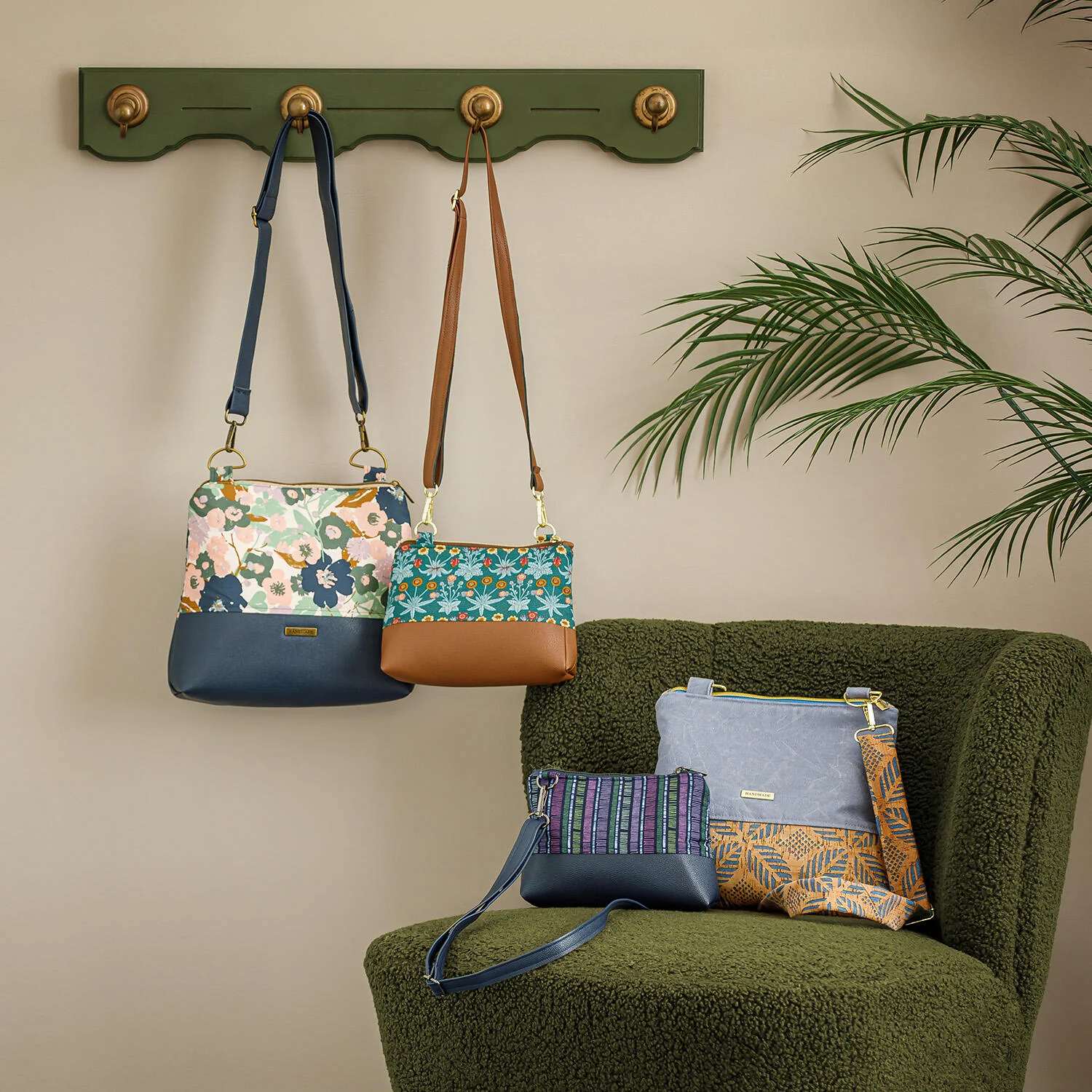 Mia Crossbody Bag Kit - Teal/Brown - Image 6
