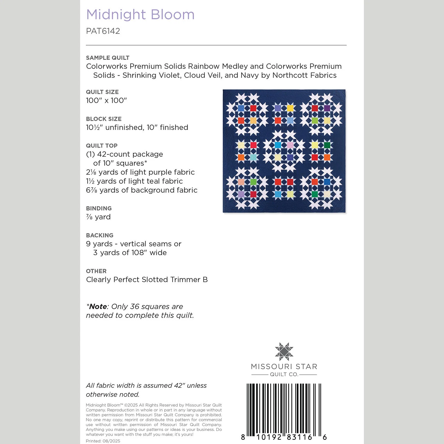 Midnight Bloom Quilt Pattern by Missouri Star - Image 2