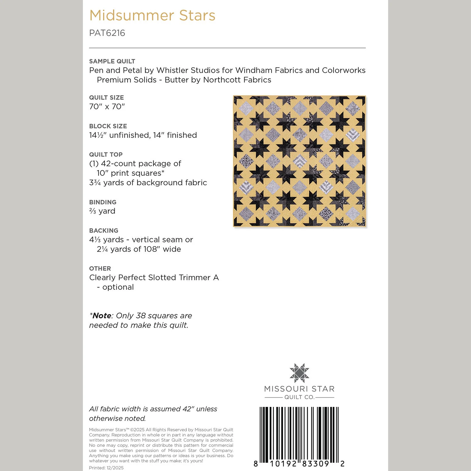 Midsummer Stars Quilt Pattern by Missouri Star - Image 2
