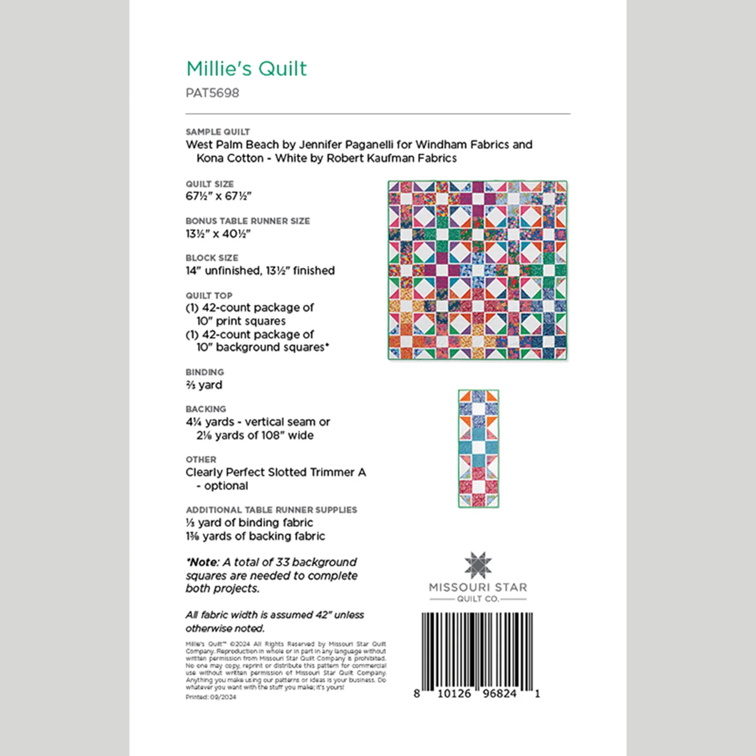Millie's Quilt Quilt Pattern by Missouri Star - Image 2