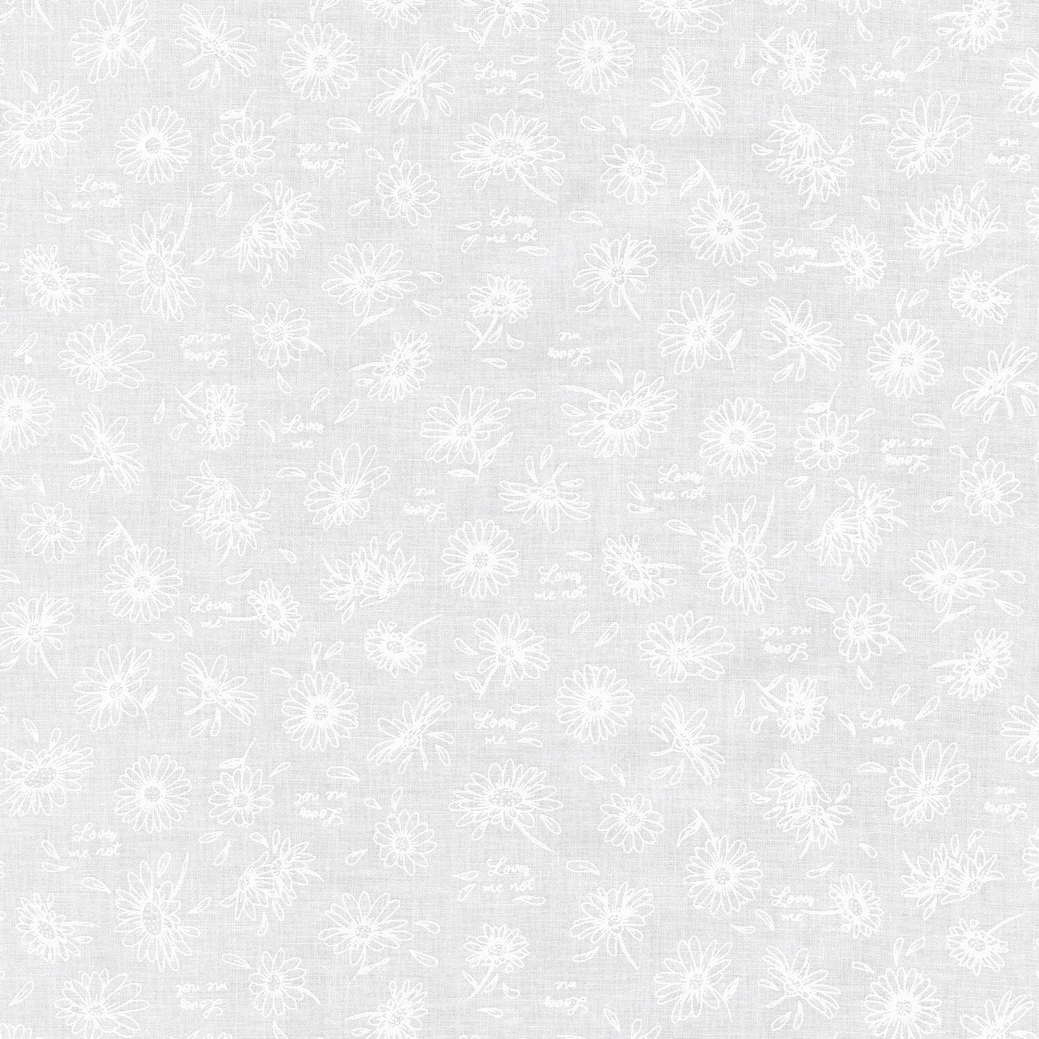 Mini Madness - Daisies White Yardage