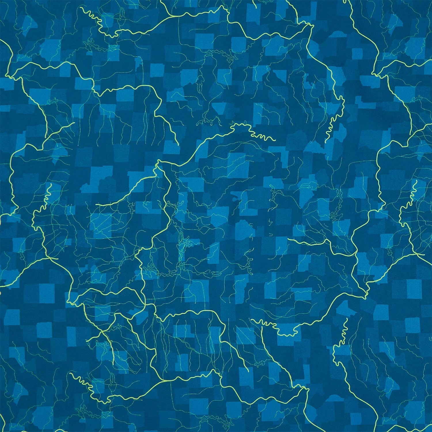 Missouri Shop Hop 2025 - Flowing Rivers Blue Yardage