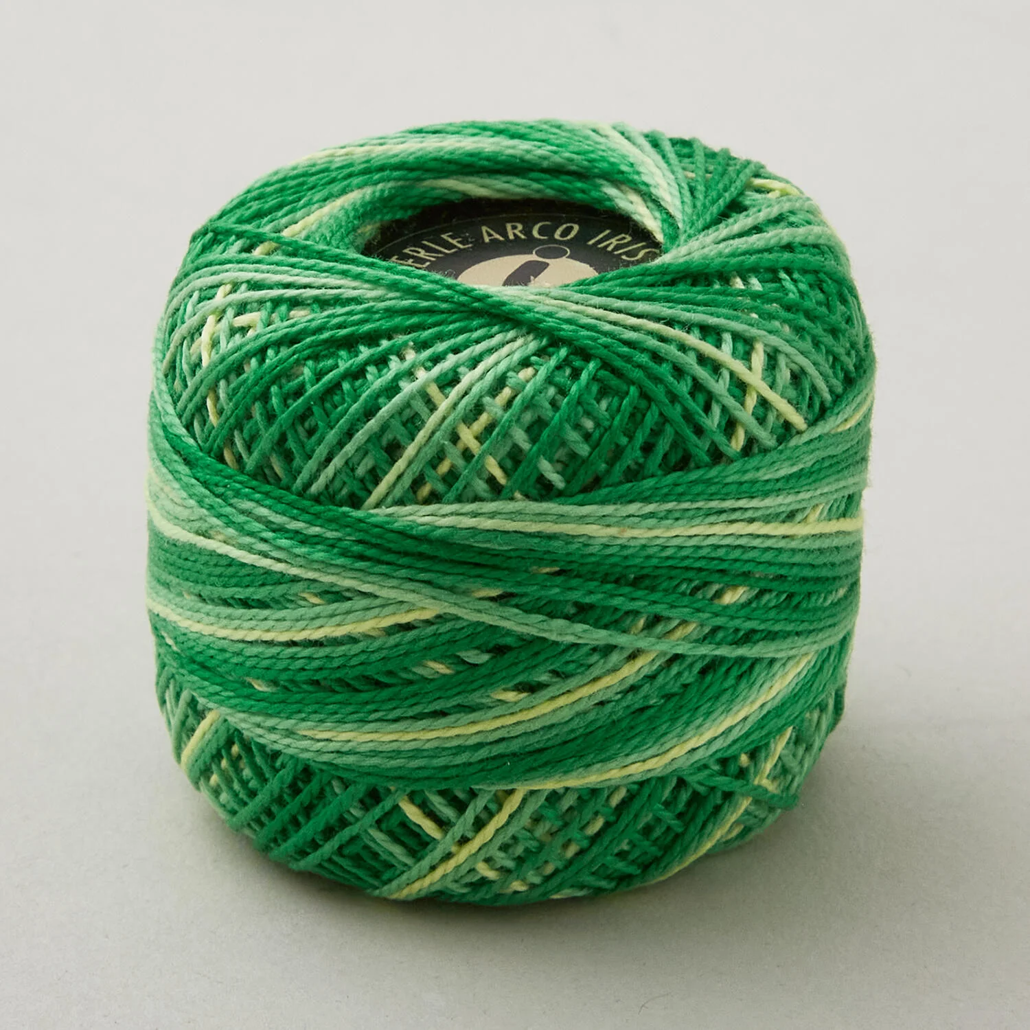 Missouri Star #8 Variegated Perle Cotton 10 Gram Ball - Grass Green (854)