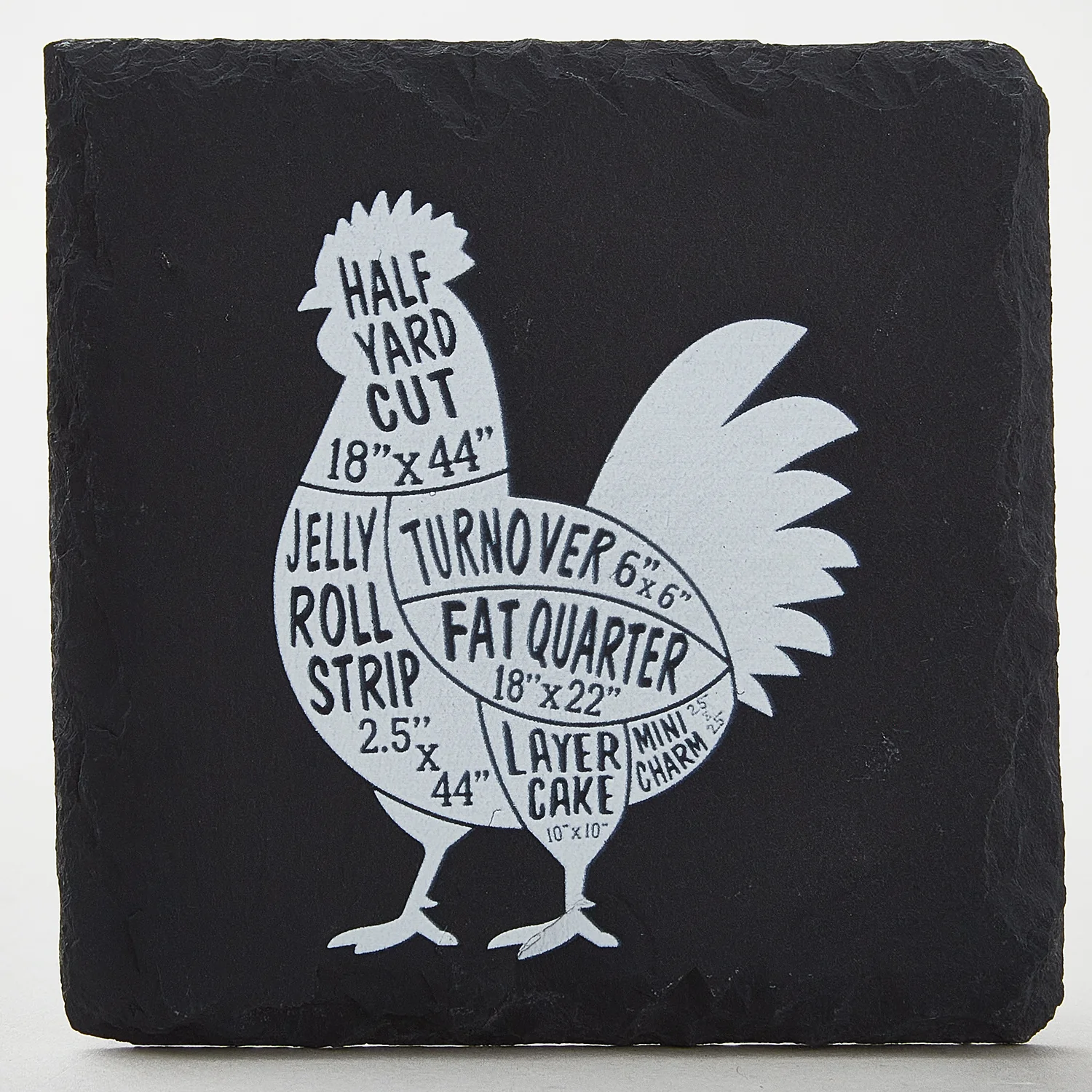 Missouri Star Animal Fabric Cuts Slate Coaster Set - Image 3