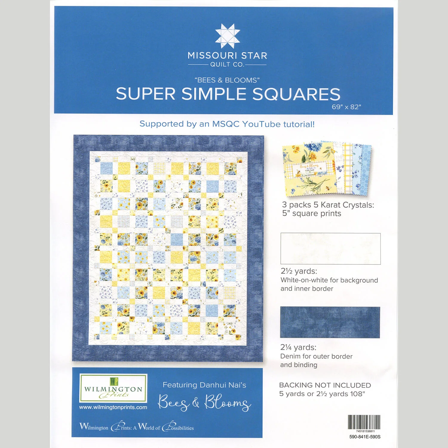 Missouri Star Bees & Blooms Super Simple Squares Quilt Kit - Image 3