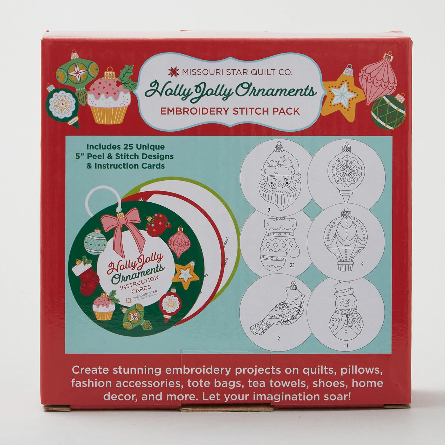 Missouri Star Holly Jolly Ornaments Peel & Stitch Design Pack - Image 4