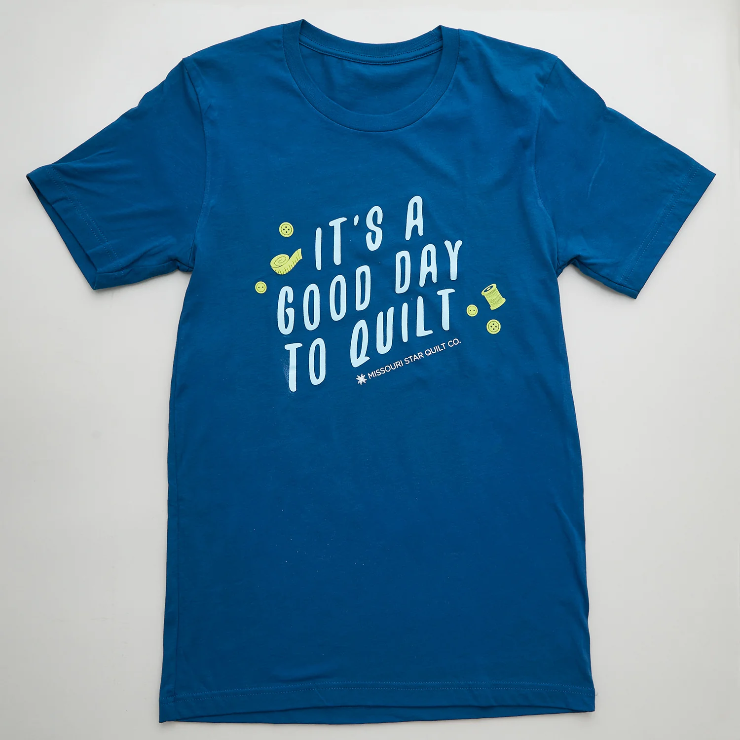 Missouri Star It's a Good Day to Quilt Deep Teal T-shirt - L