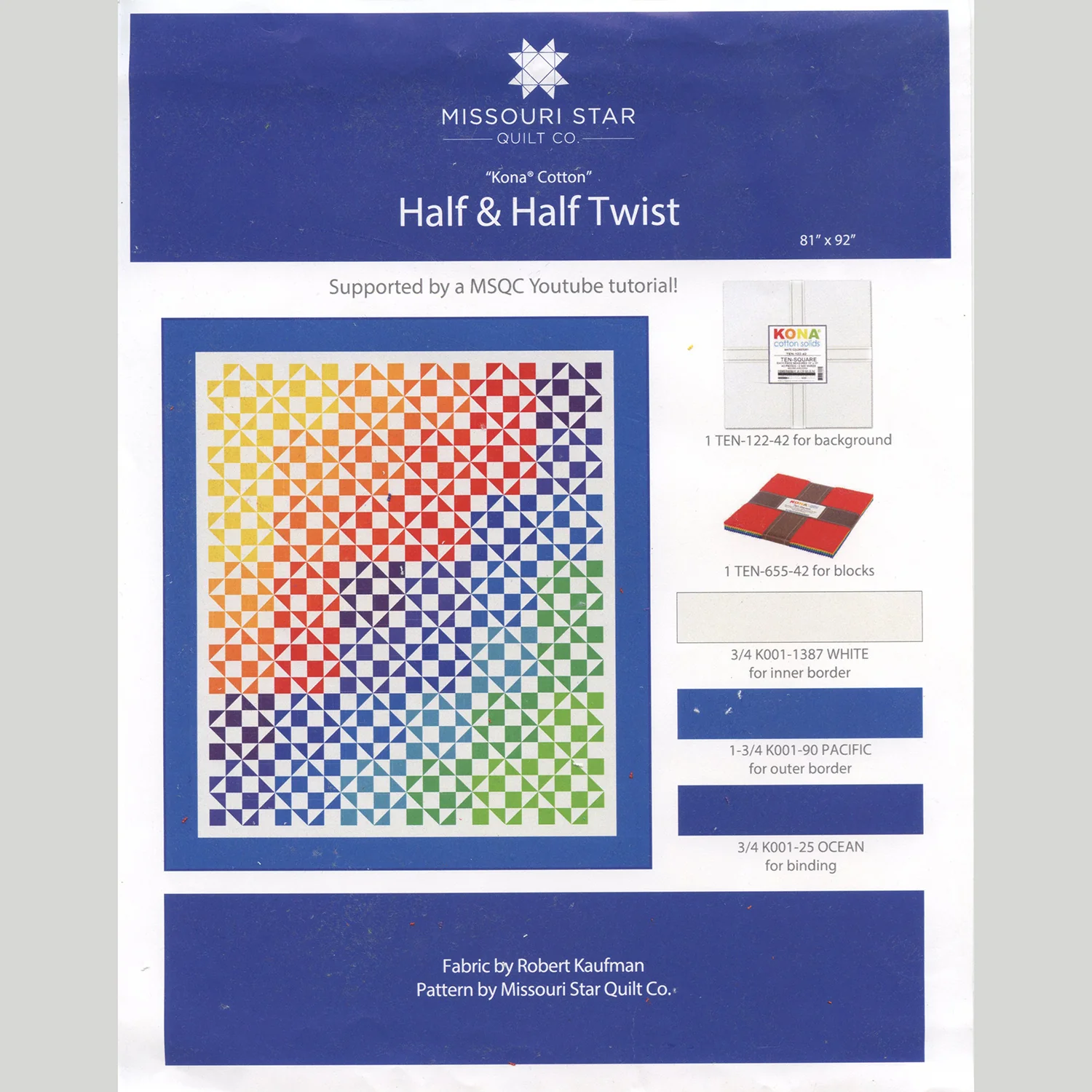 Missouri Star Kona Cotton Solid Half & Half Twist Quilt Kit - Image 3