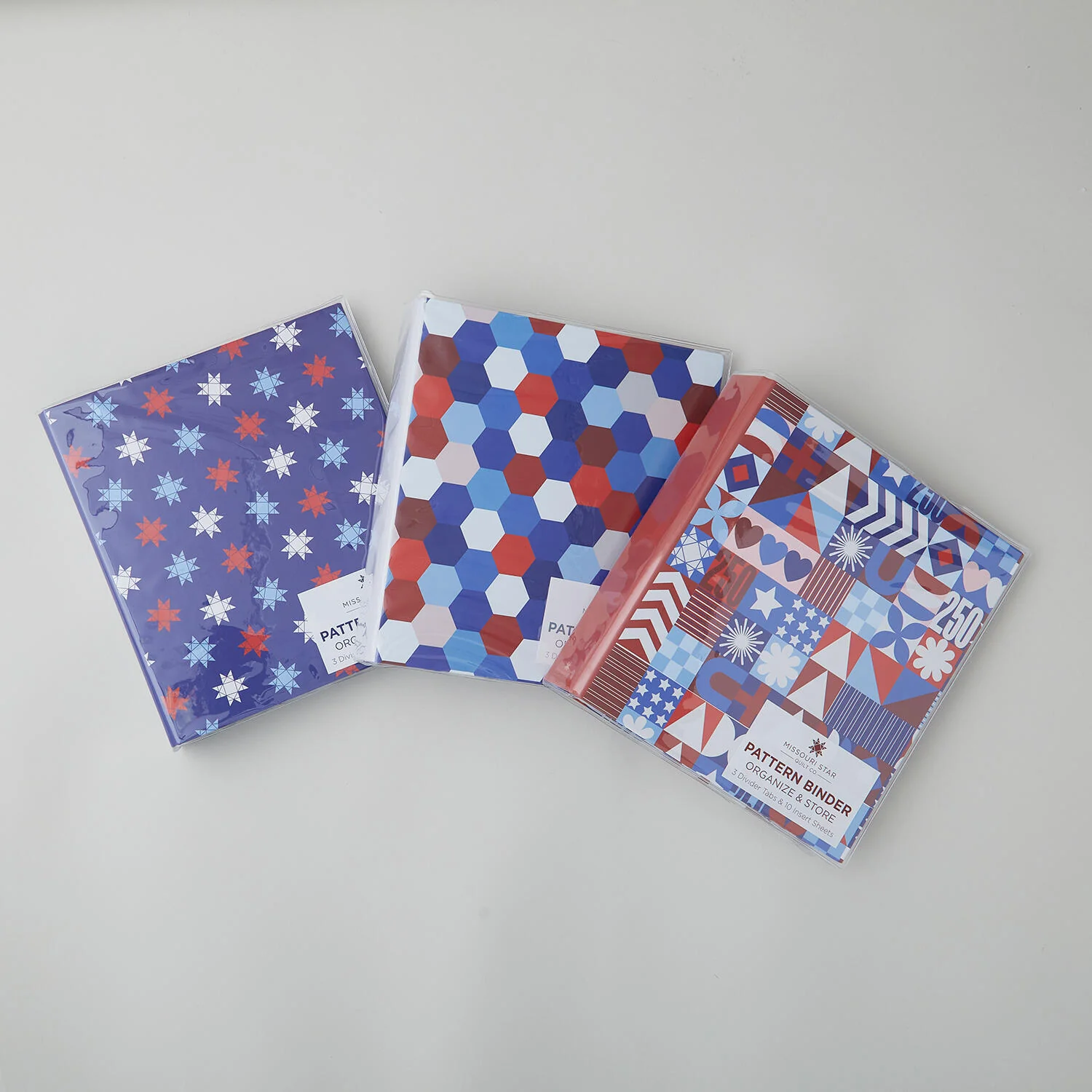 Missouri Star Patriotic Pattern Binders 3pk