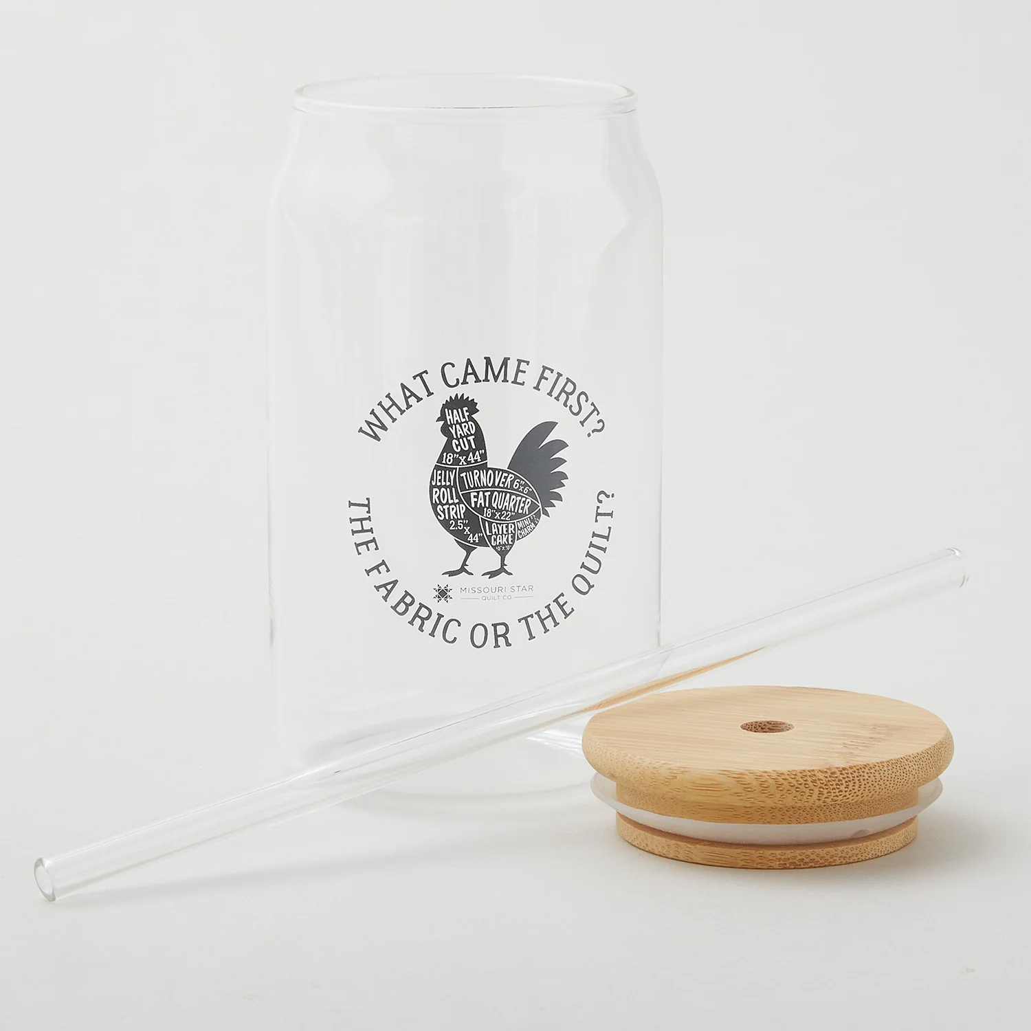 Missouri Star Quilter's Kitchen 16oz Can Glass Set - Image 2