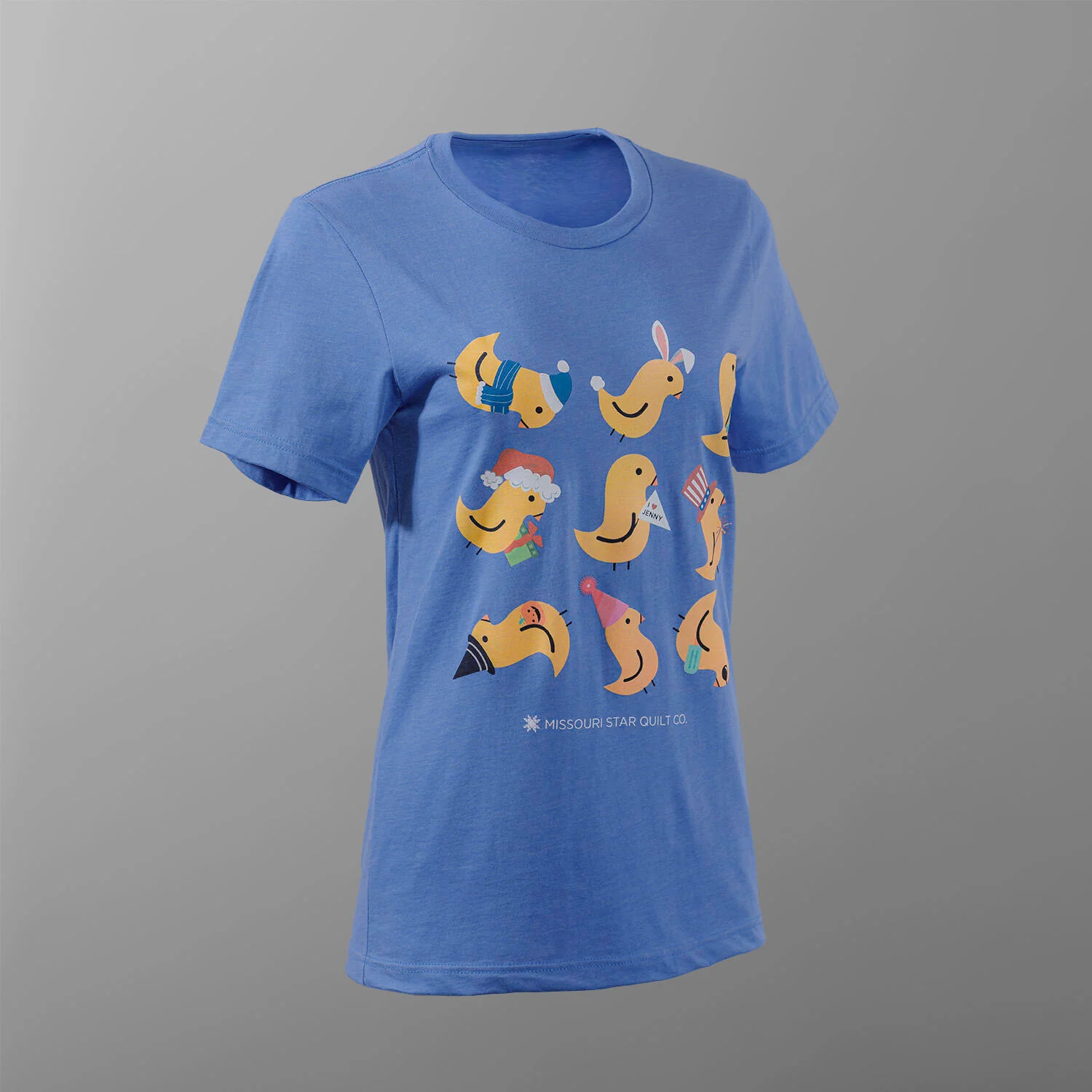 Missouri Star Seasons of Chuck T-shirt - Heaher Columbia Blue 2XL - Image 5