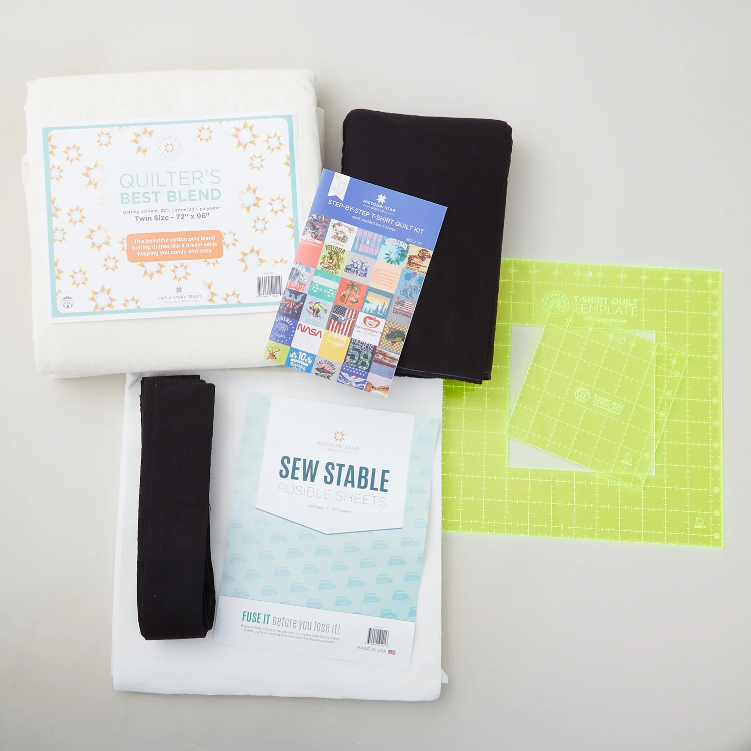 Missouri Star Step-By-Step T-Shirt Quilt Kit - Black
