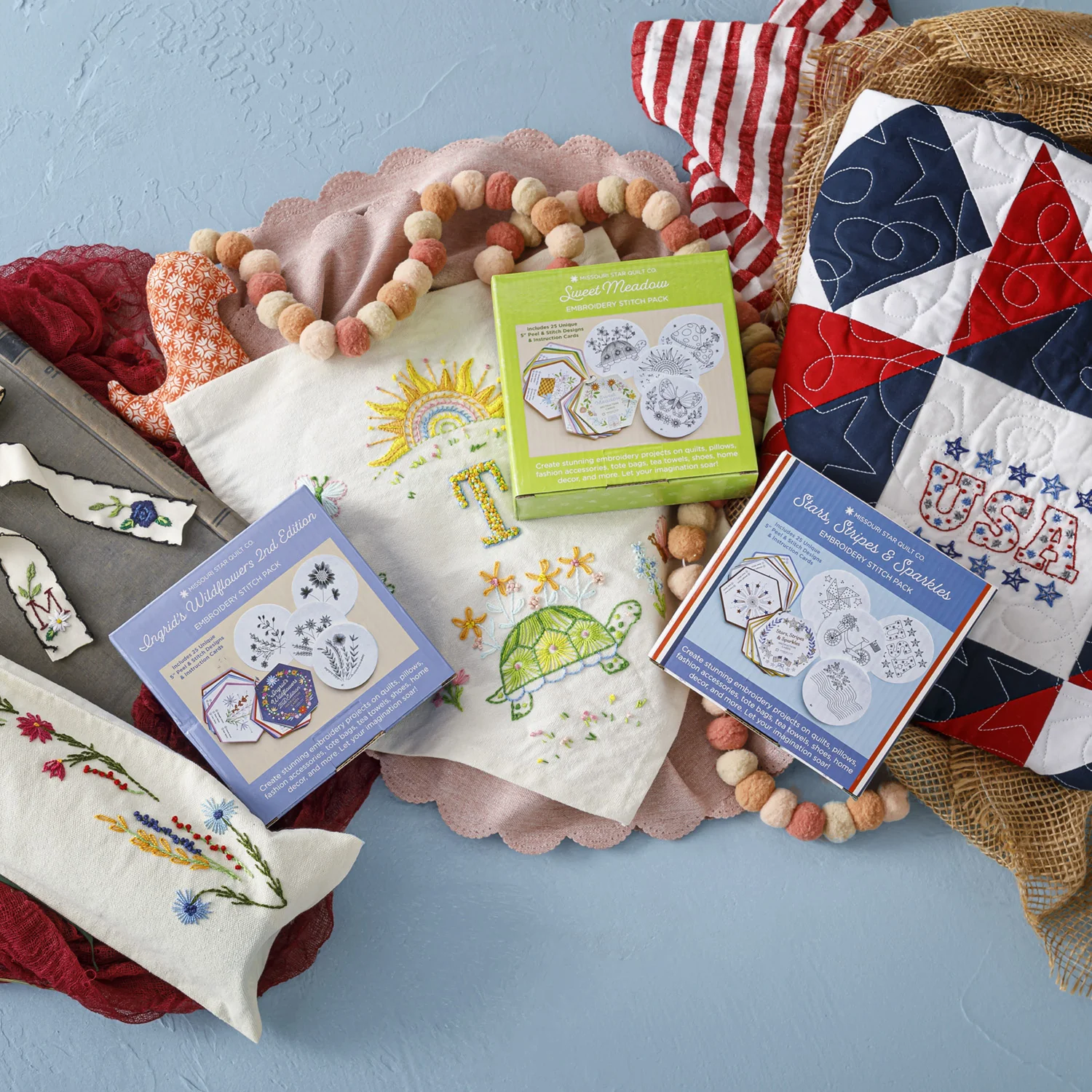 Missouri Star Sweet Meadow Peel & Stitch Design Pack - Image 6
