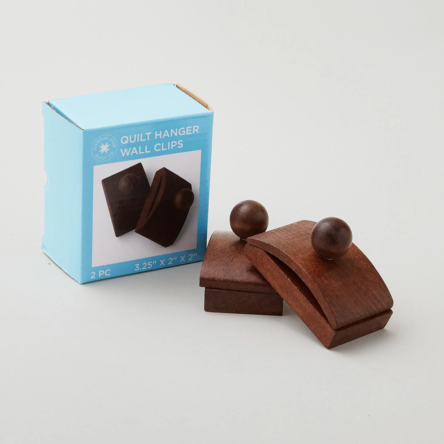 Missouri Star Wall Hanging Clips - Walnut - Image 2