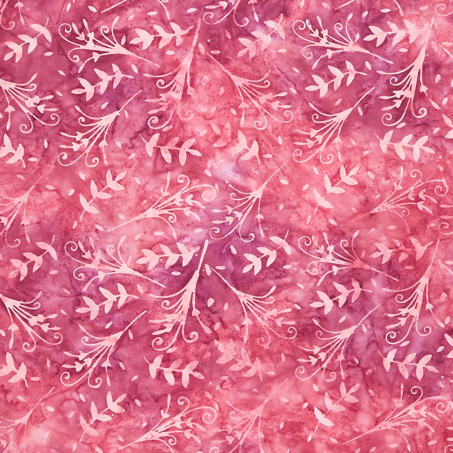Misty Mornings Batiks - Bouquet Pink Geranium Yardage