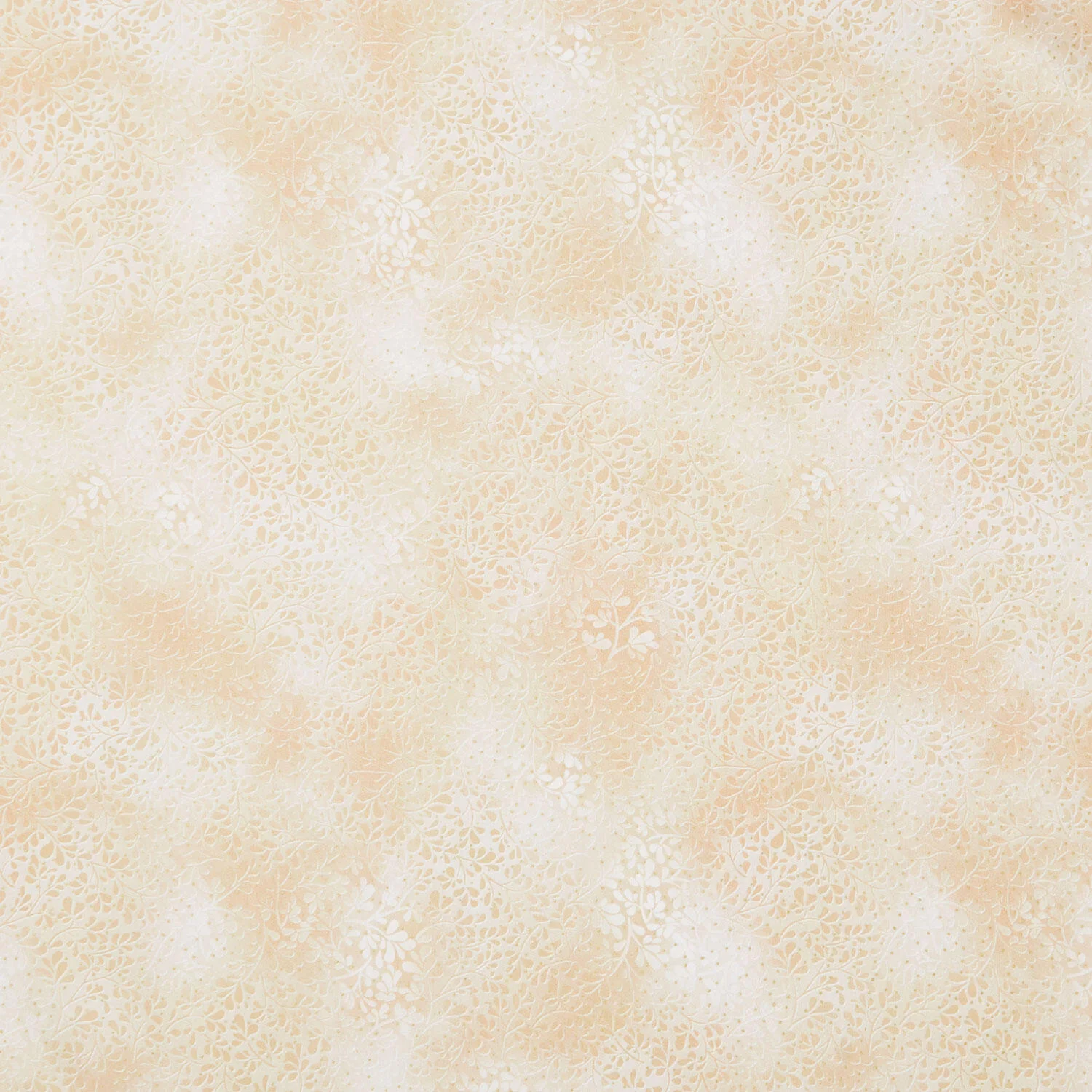 Mixed Metallics - Leaves Cream Metallic Yardage