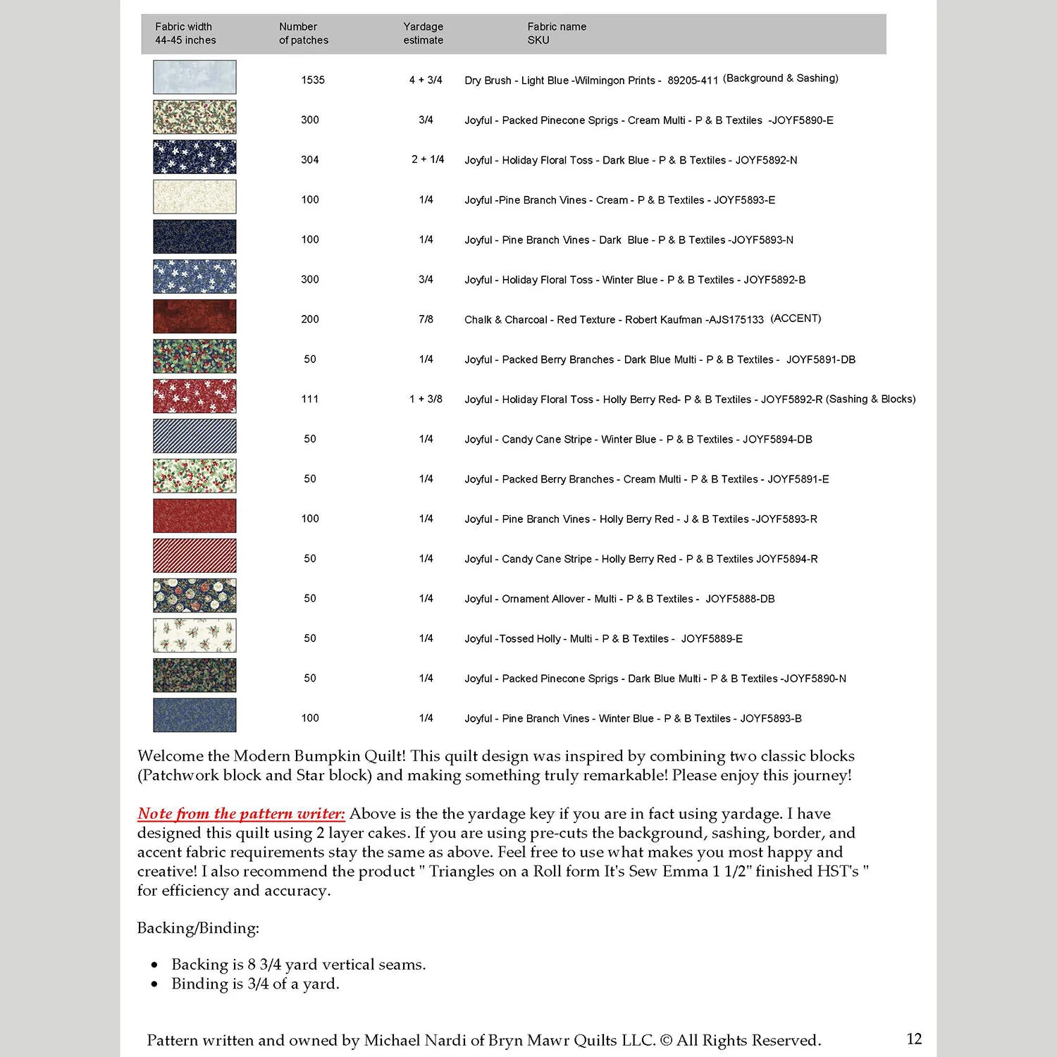 Modern Bumpkin Quilt Pattern - Image 2