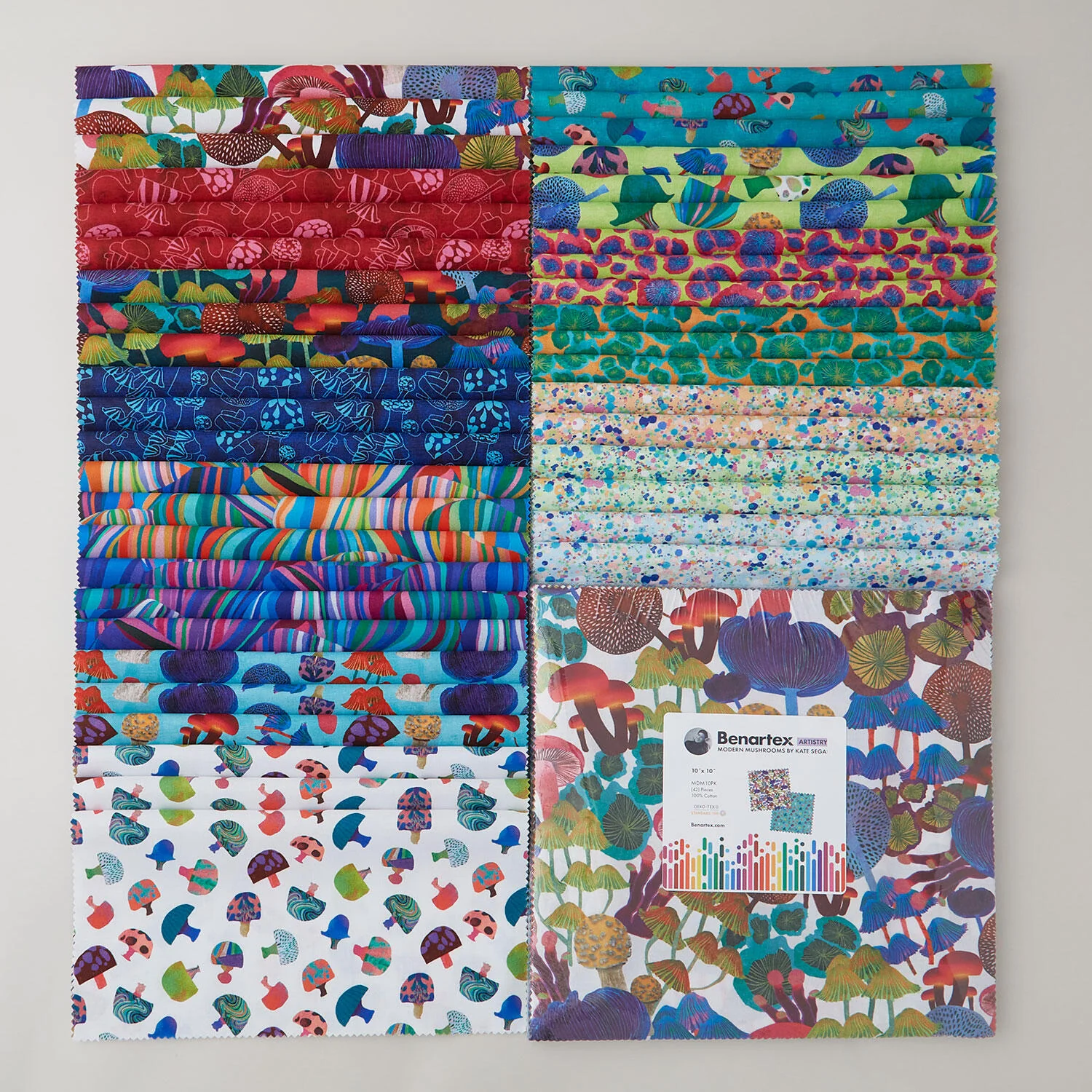 Modern Mushrooms 10" Squares