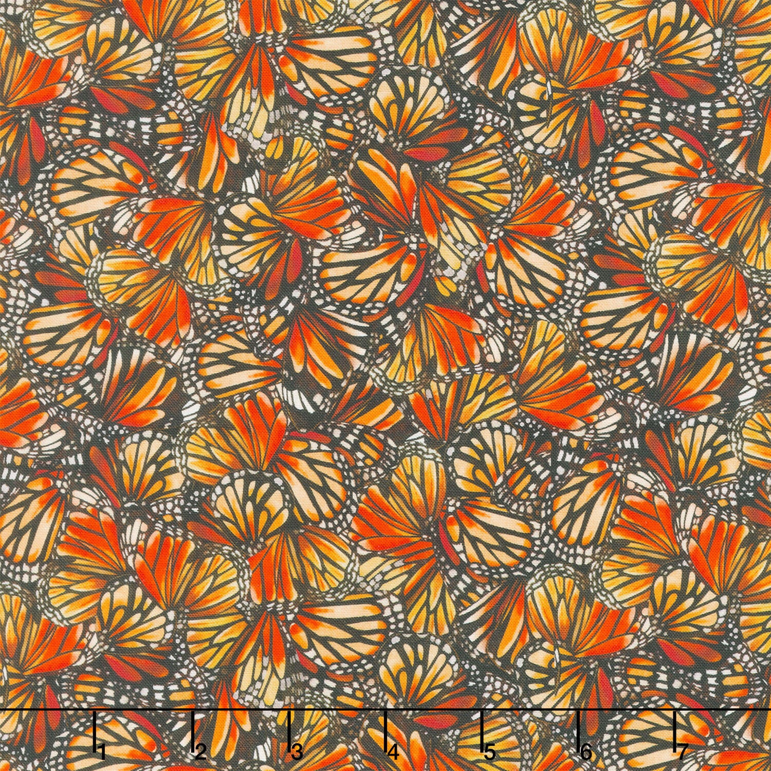 Monarch Meadow - Packed Butterfly Wings Multi Yardage
