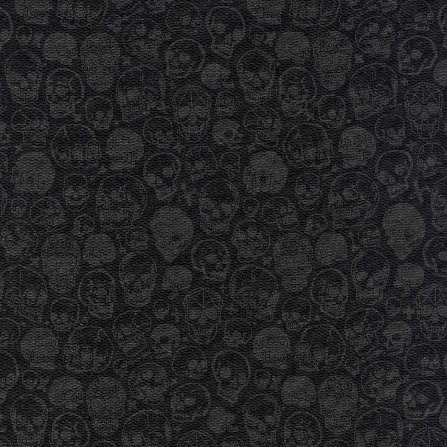 Monochrome - Bone To Be Wild Black Yardage
