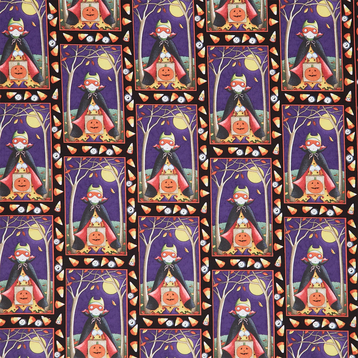 Moonlit Mischief - Halloween Trickster Multi Yardage