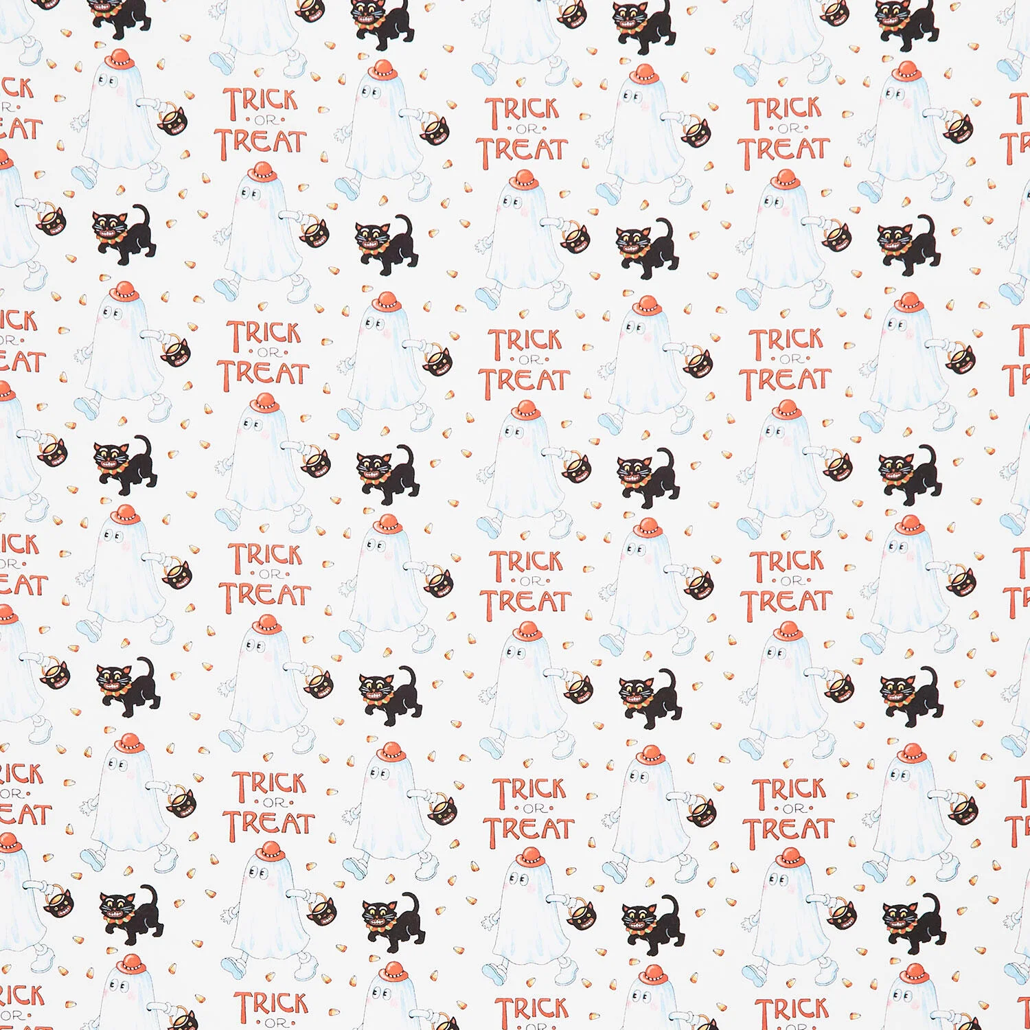 Moonlit Mischief - Trick or Treat White Yardage