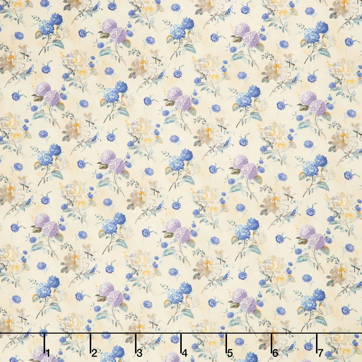 Morning Blooms - Floral Toss Cream Yardage