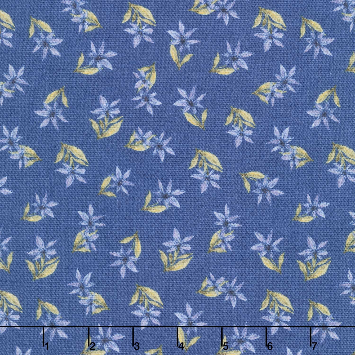 Morning Serenade - Flower Toss Blue Yardage