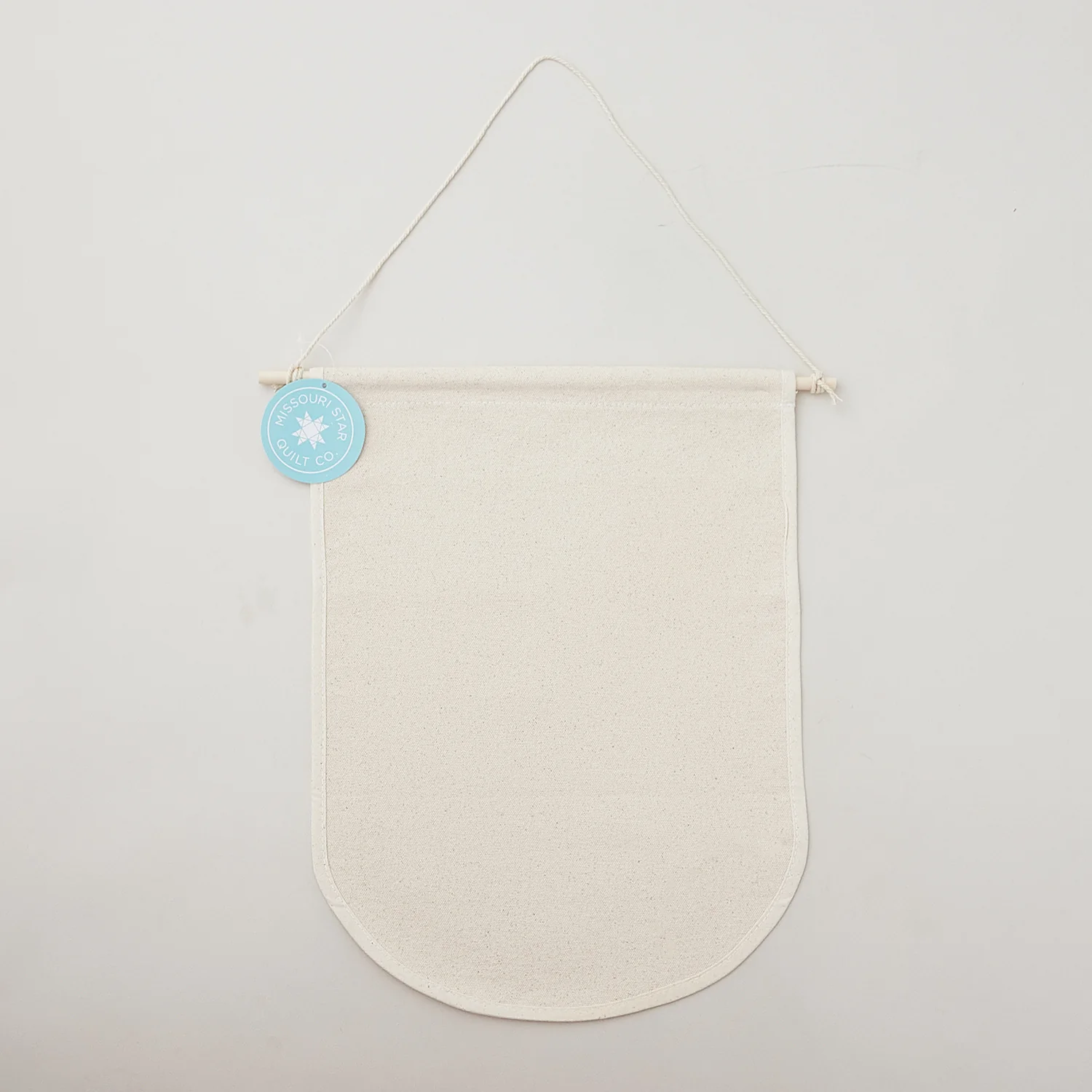 MSQC Blank Craft Base: 11.5" x 13" Natural Canvas Banner - Rounded