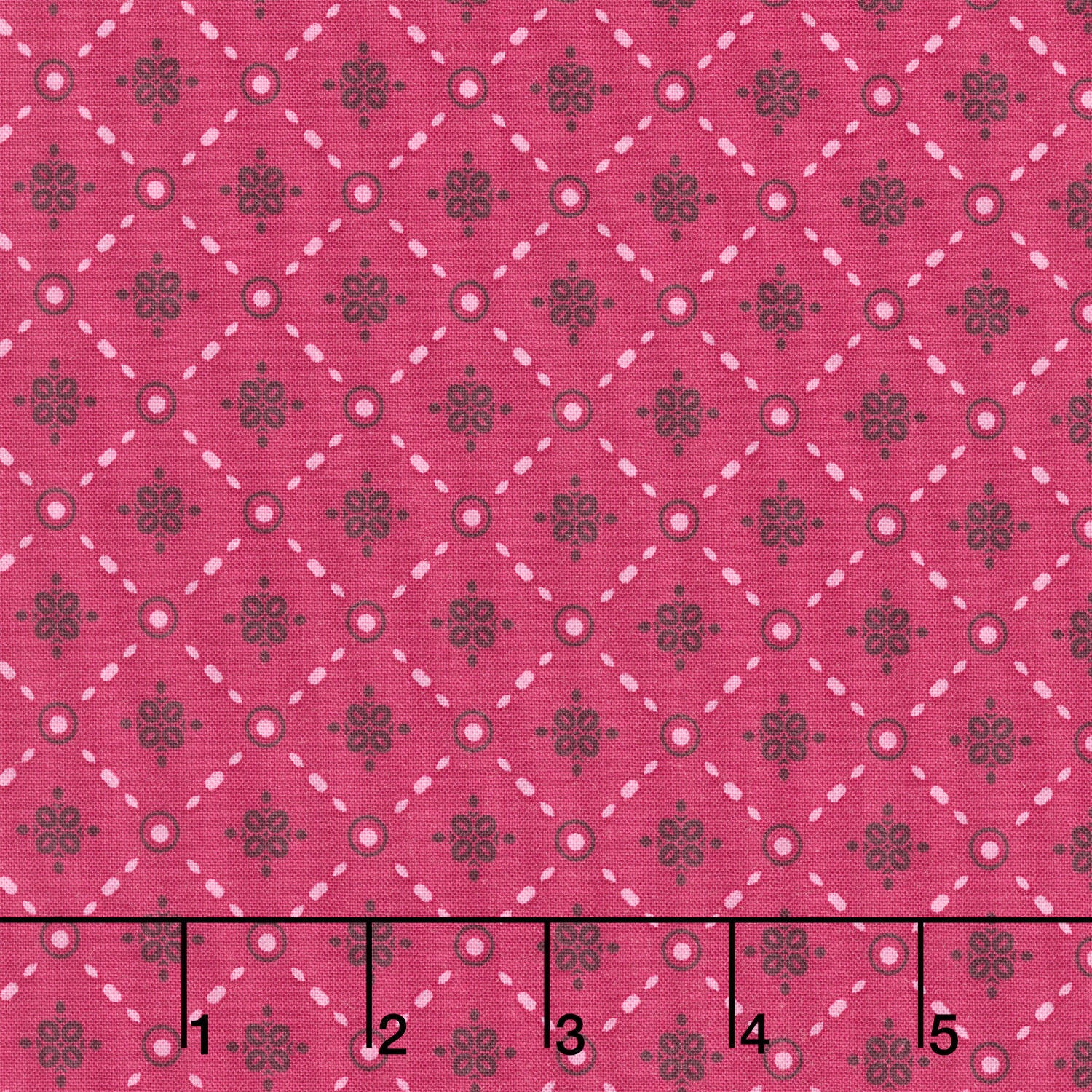 Mystic Meadow - Lattice Red Yardage