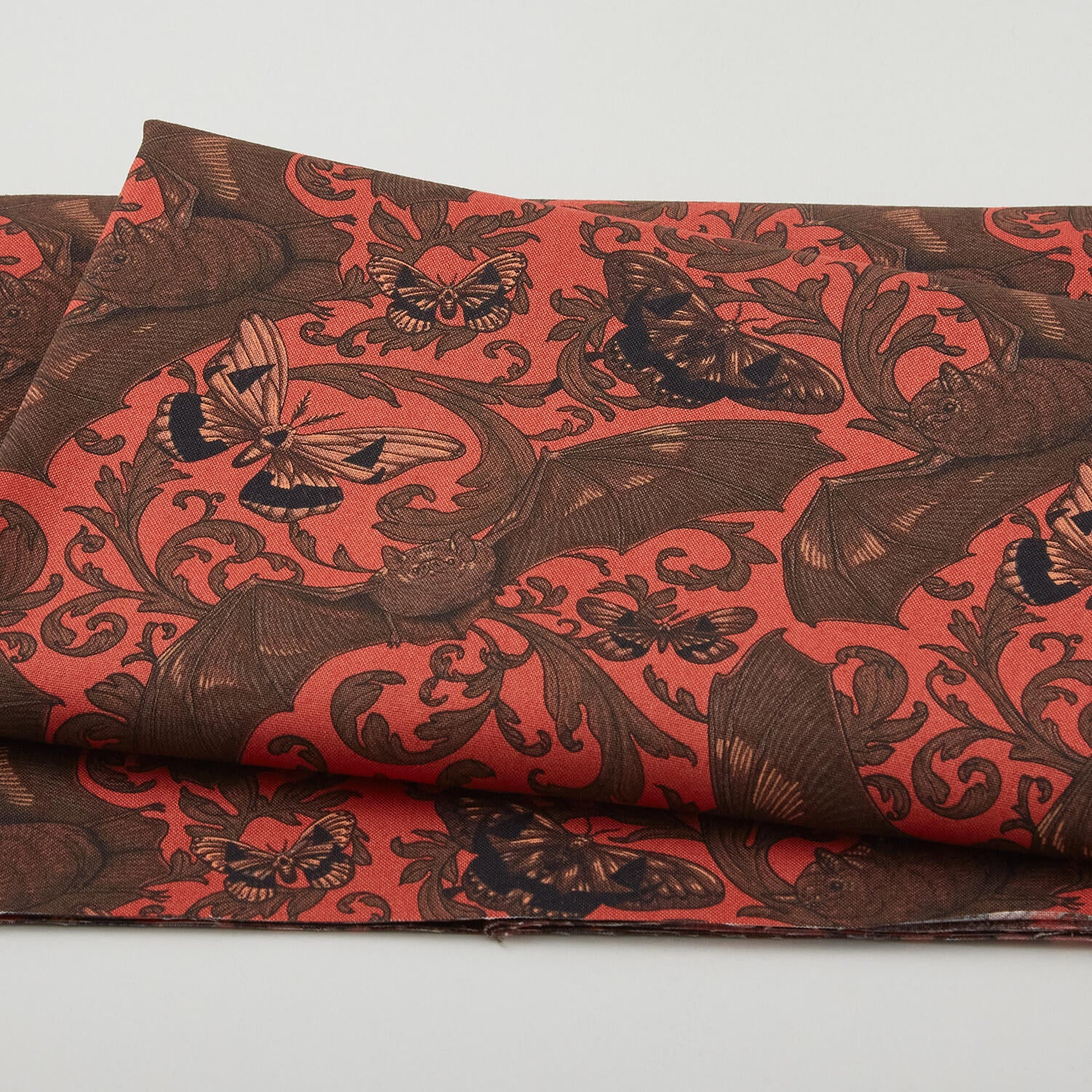 Mystic Moonlight - Bat & Moth Orange 2 Yard Cut