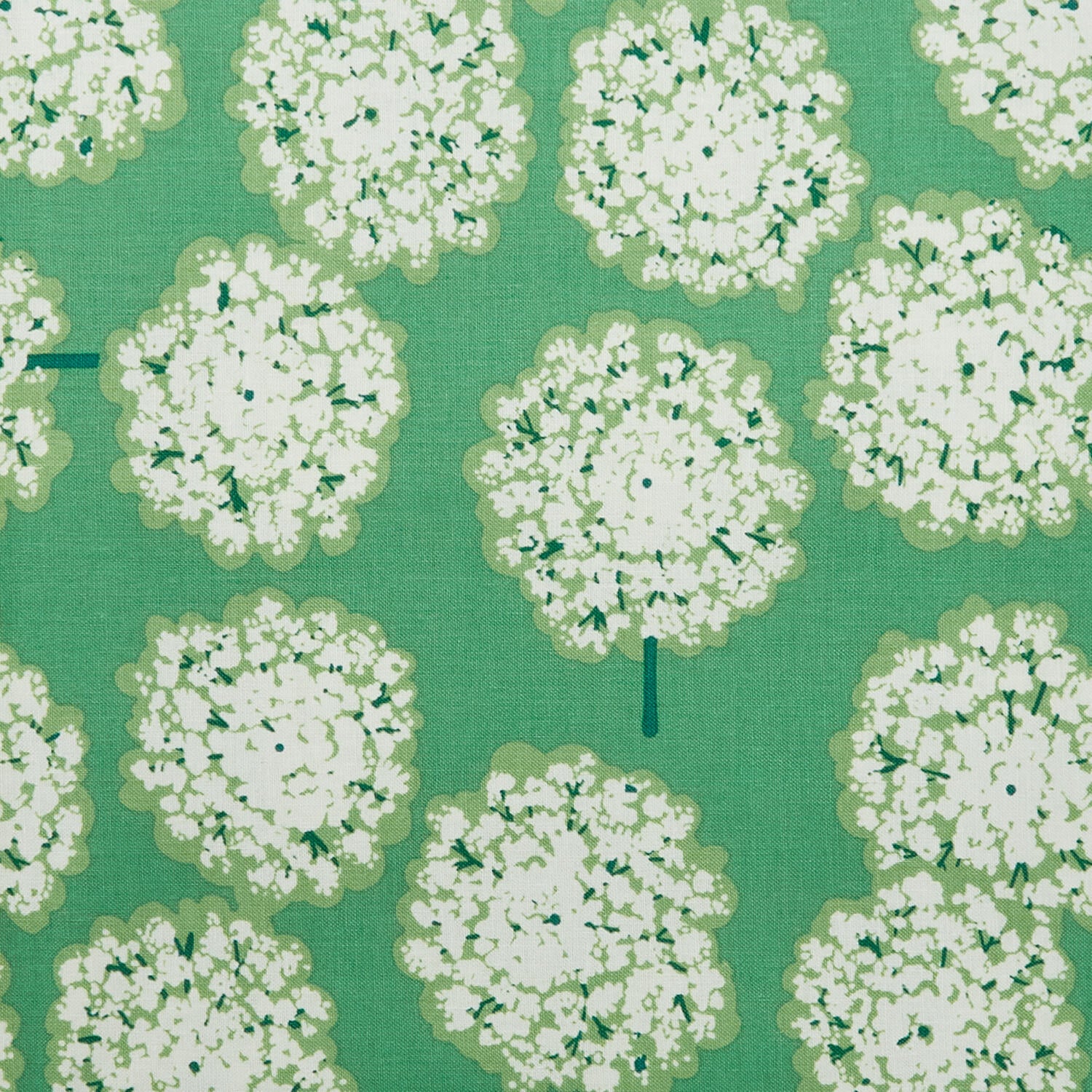 Nation of Flowers - Queen Annes Lace Green 2 Yard Cut - Image 2