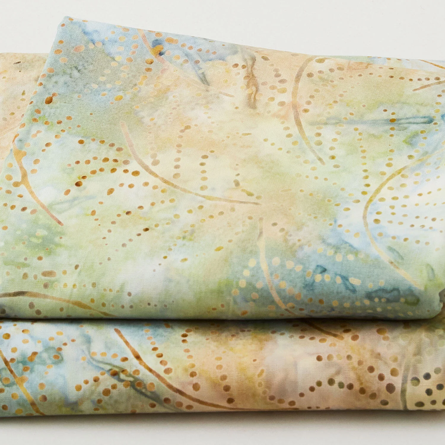 Nature Walk Batik - Dotted Leaves Pewter 2 Yard Cut
