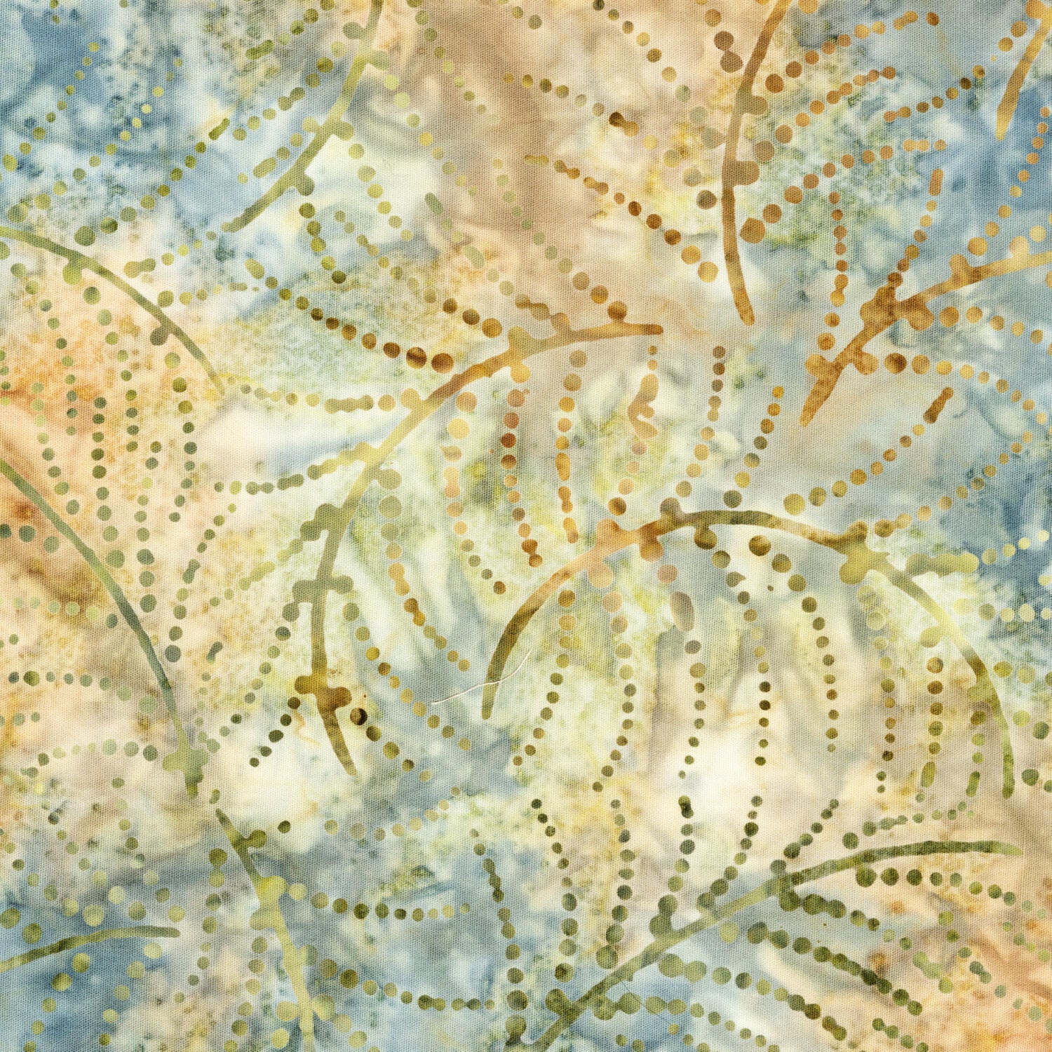 Nature Walk Batik - Dotted Leaves Pewter 2 Yard Cut - Image 2